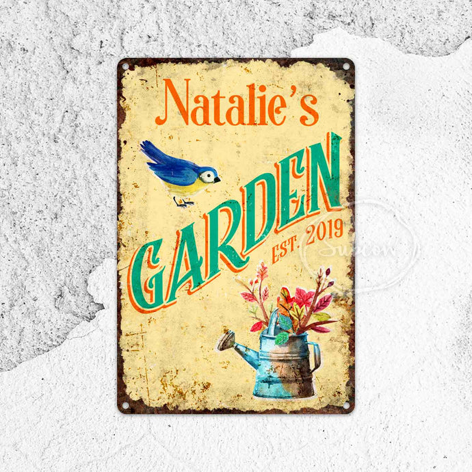 Garden Metal Sign, Farmhouse Signs, Outdoor Sign, Rustic Home Décor, Personalised Gifts