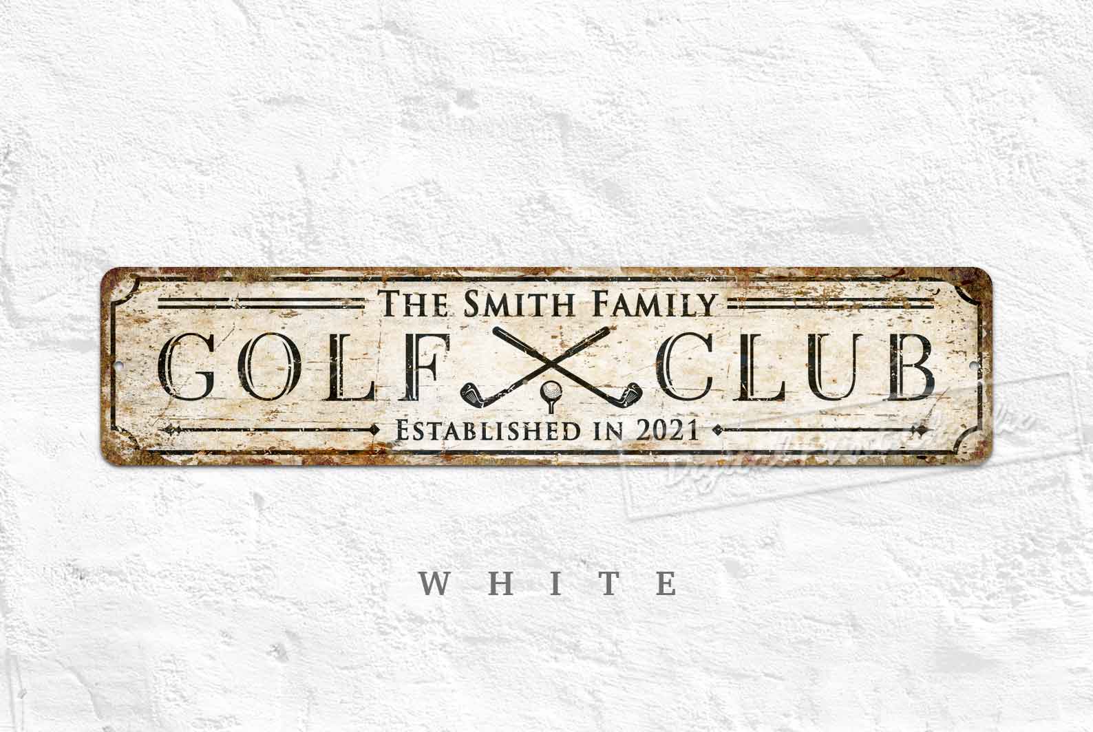 Custom Aluminum Golf Sign – Vintage Sports Décor