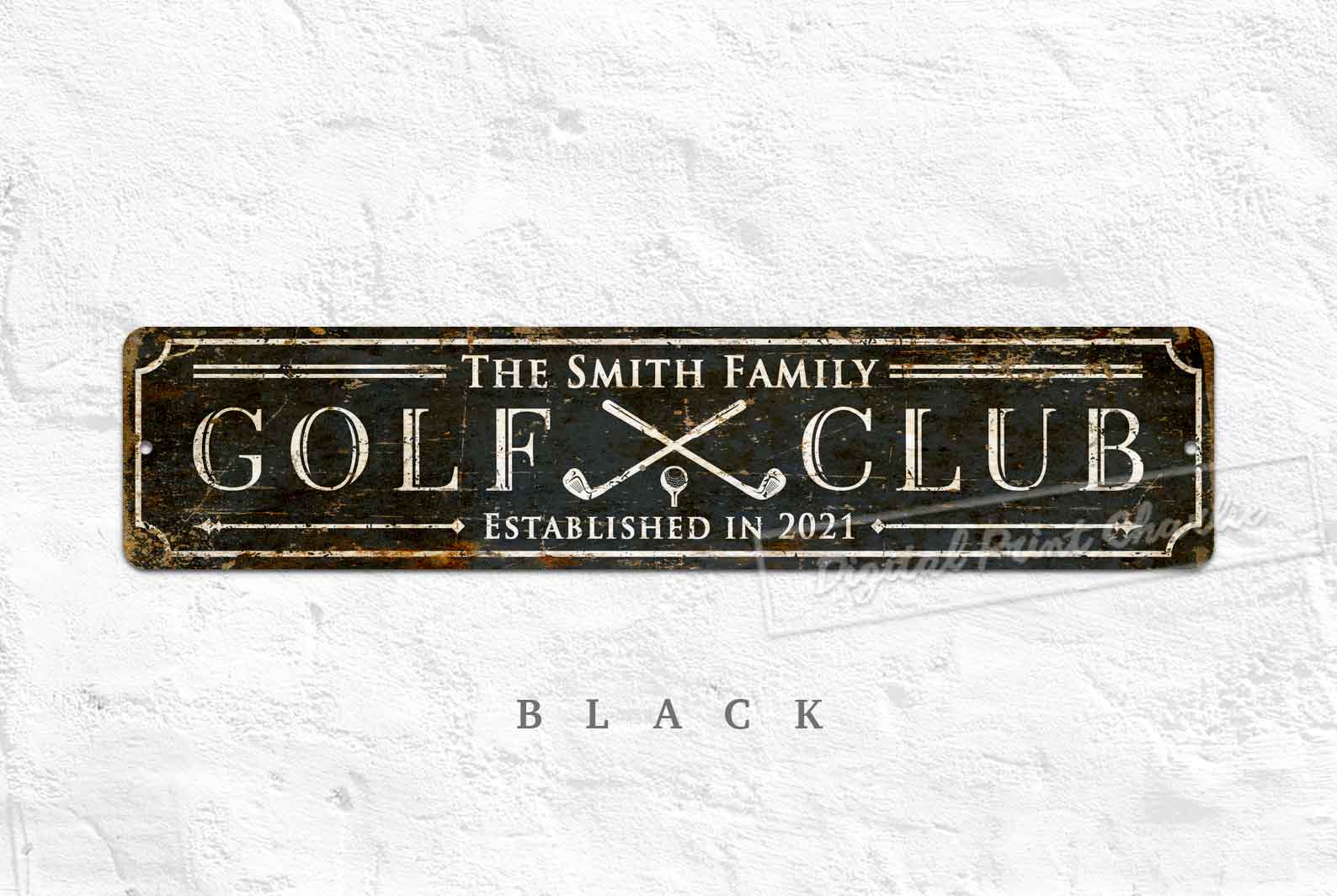 Engraved Golf Club Name Sign – Unique Gift