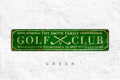 Personalized Golf Club Metal Sign – Rustic Custom Plaque