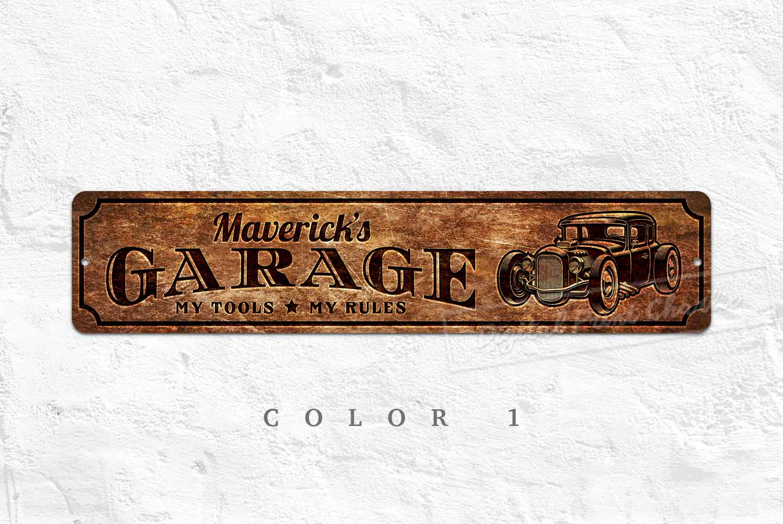 Custom Vintage Workshop Plaque for Car Enthusiasts