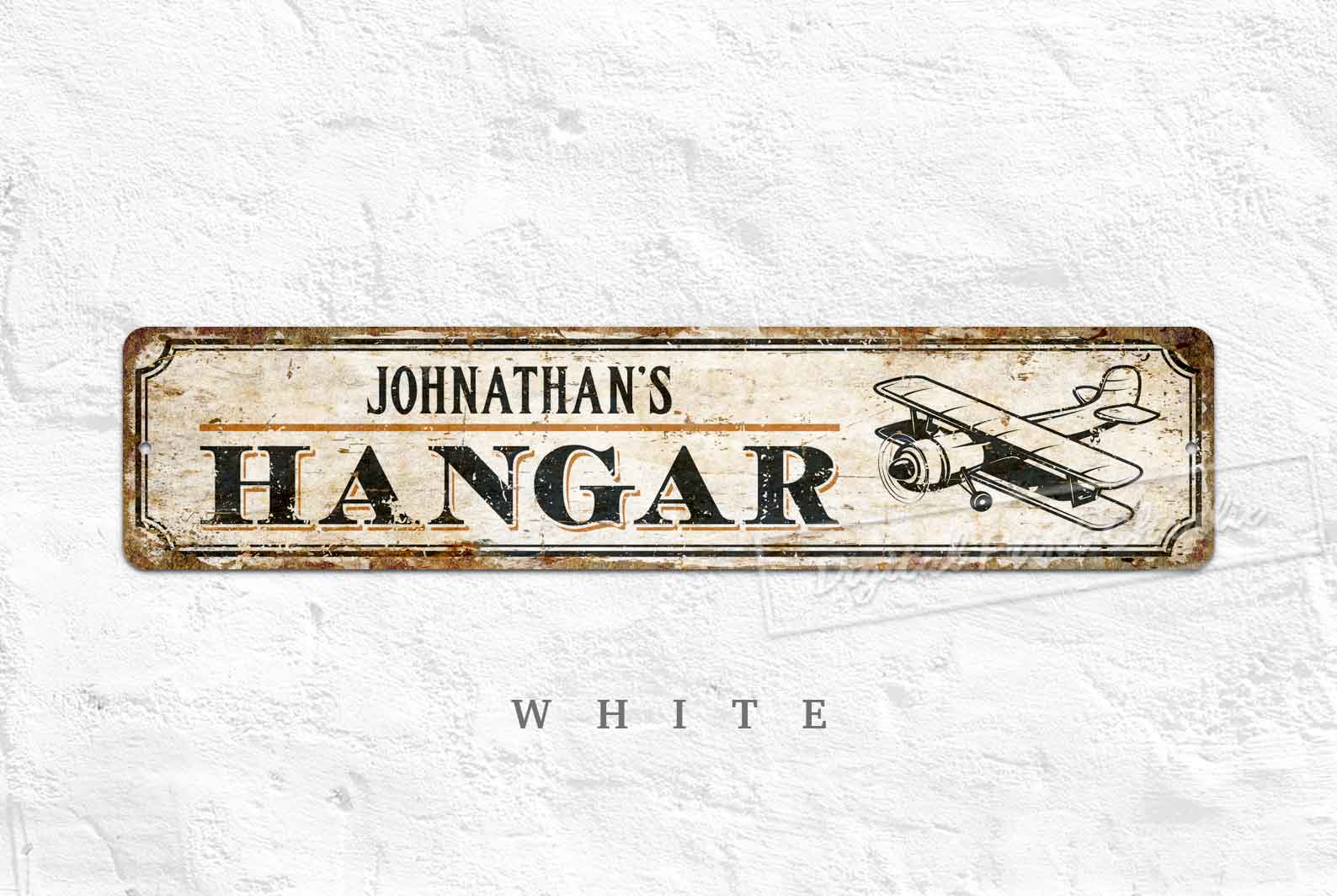 Rustic Aluminum Hangar Wall Sign – Pilot Décor