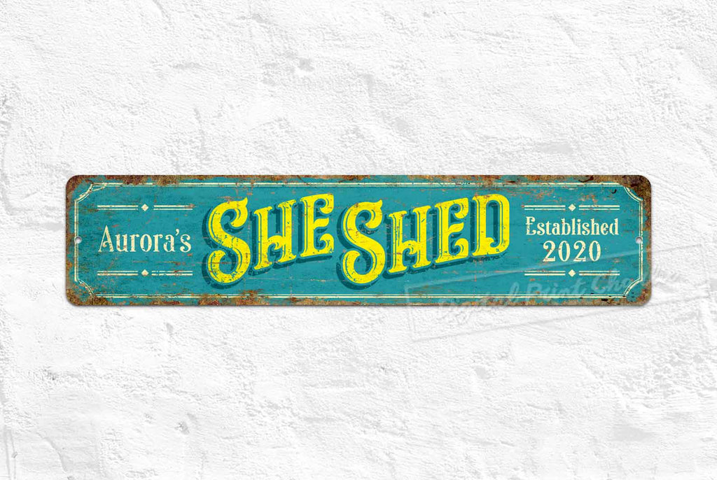 She Shed Name Sign – Unique Gift