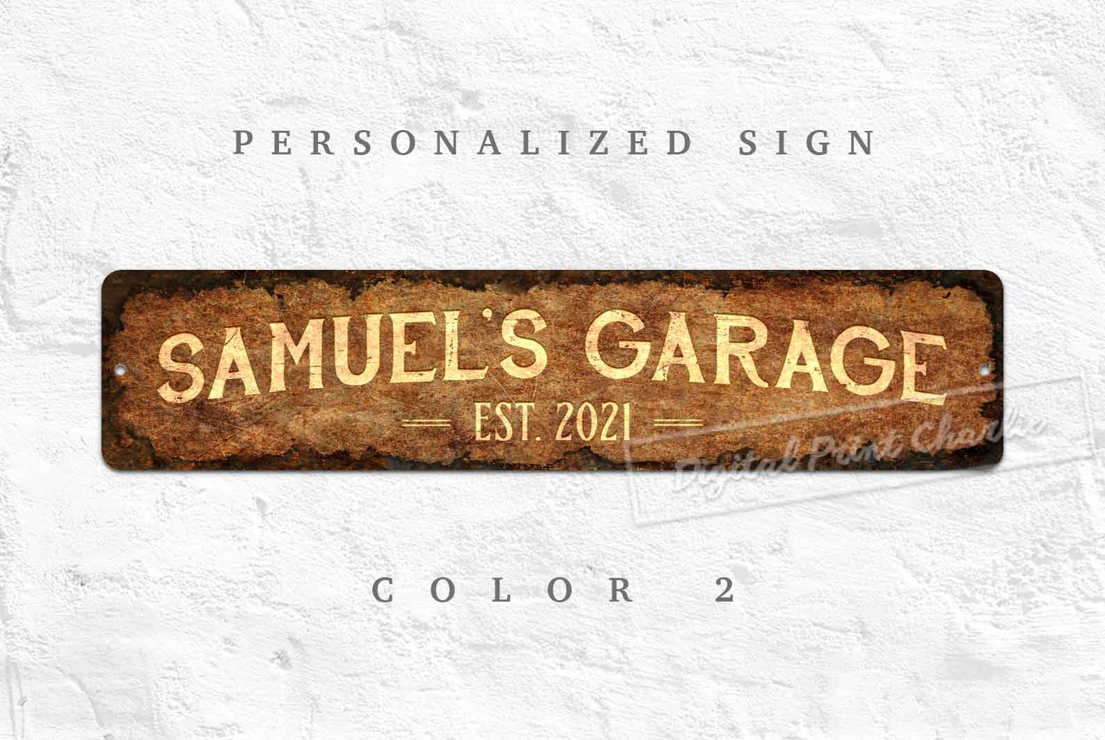 Rustic Garage Wall Décor – Personalized Gift for Car Lovers