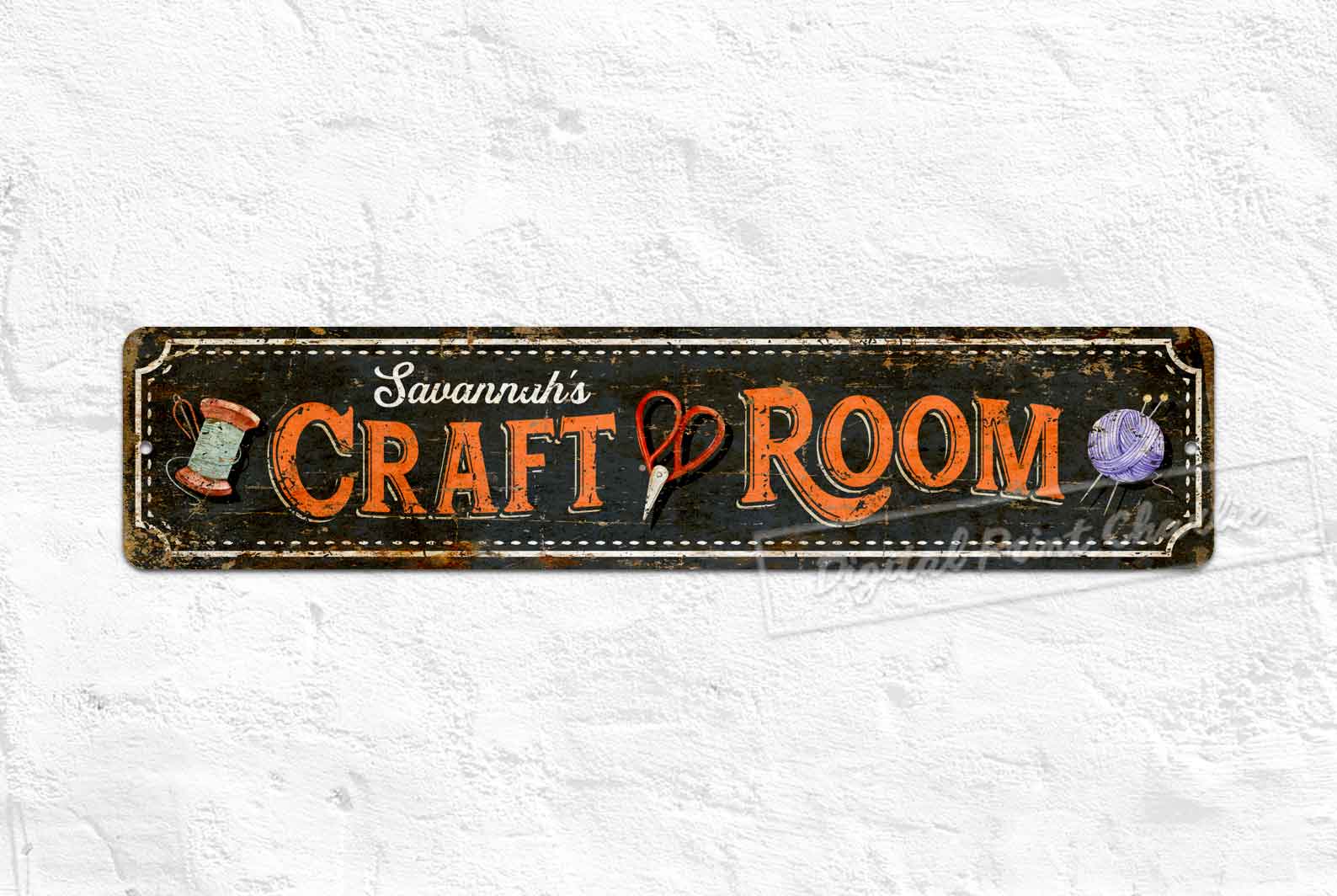 Custom Craft Room Metal Sign – Personalized Sewing, DIY & Hobby Wall Décor