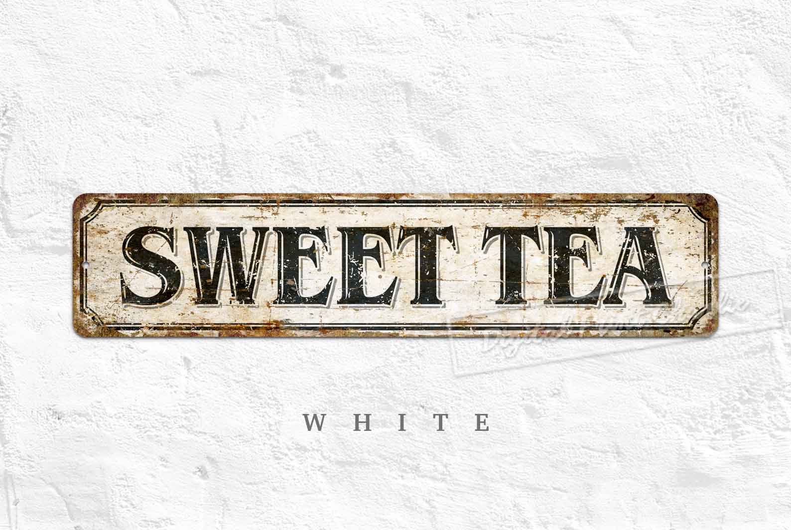 Sweet Tea Metal Sign – Rustic Farmhouse Kitchen Wall Décor Plaque
