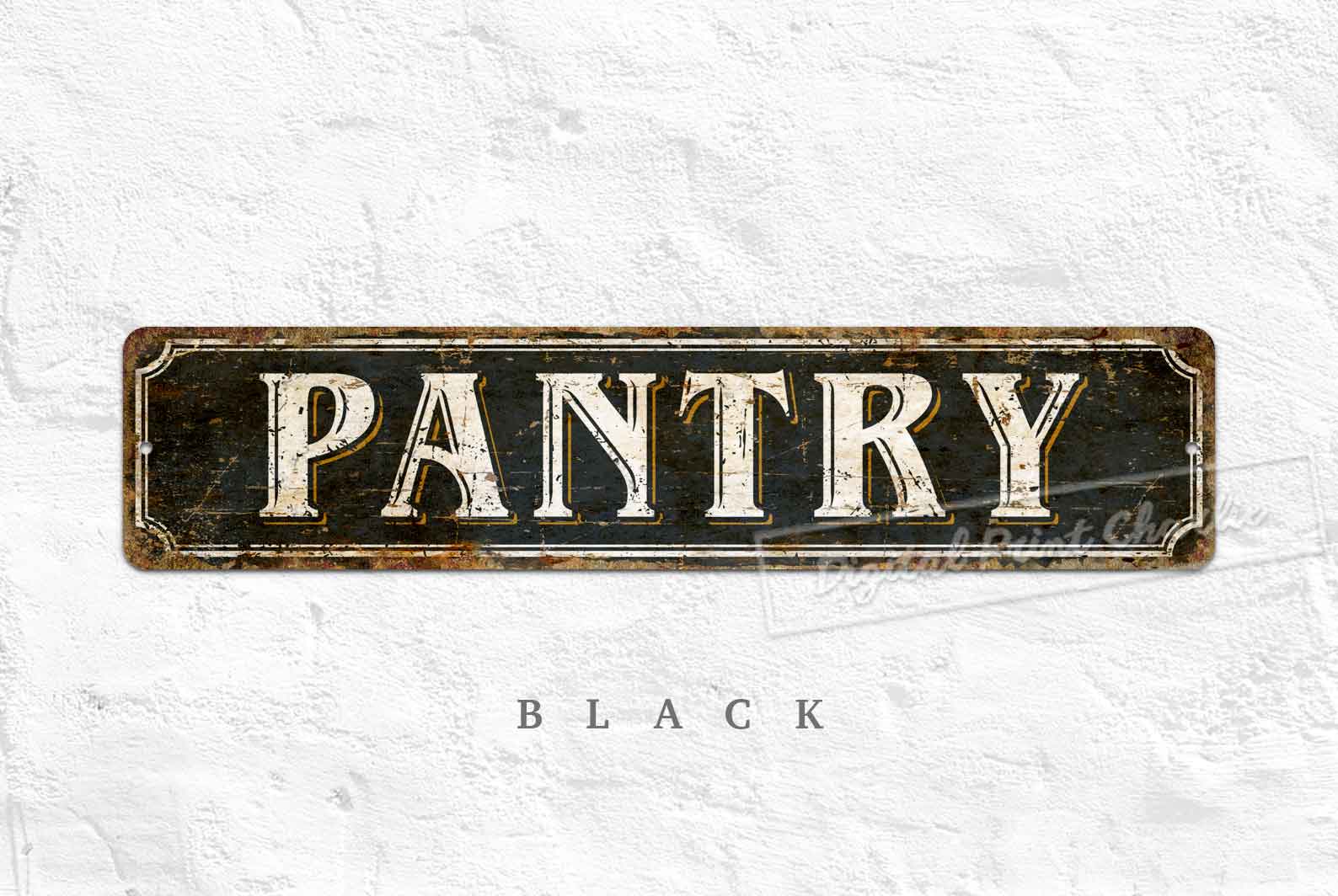 Rustic Pantry Metal Sign – Vintage Farmhouse Kitchen Wall Décor