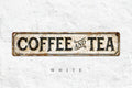Farmhouse Style Coffee Shop Wall Plaque – Distressed Aluminum Sign