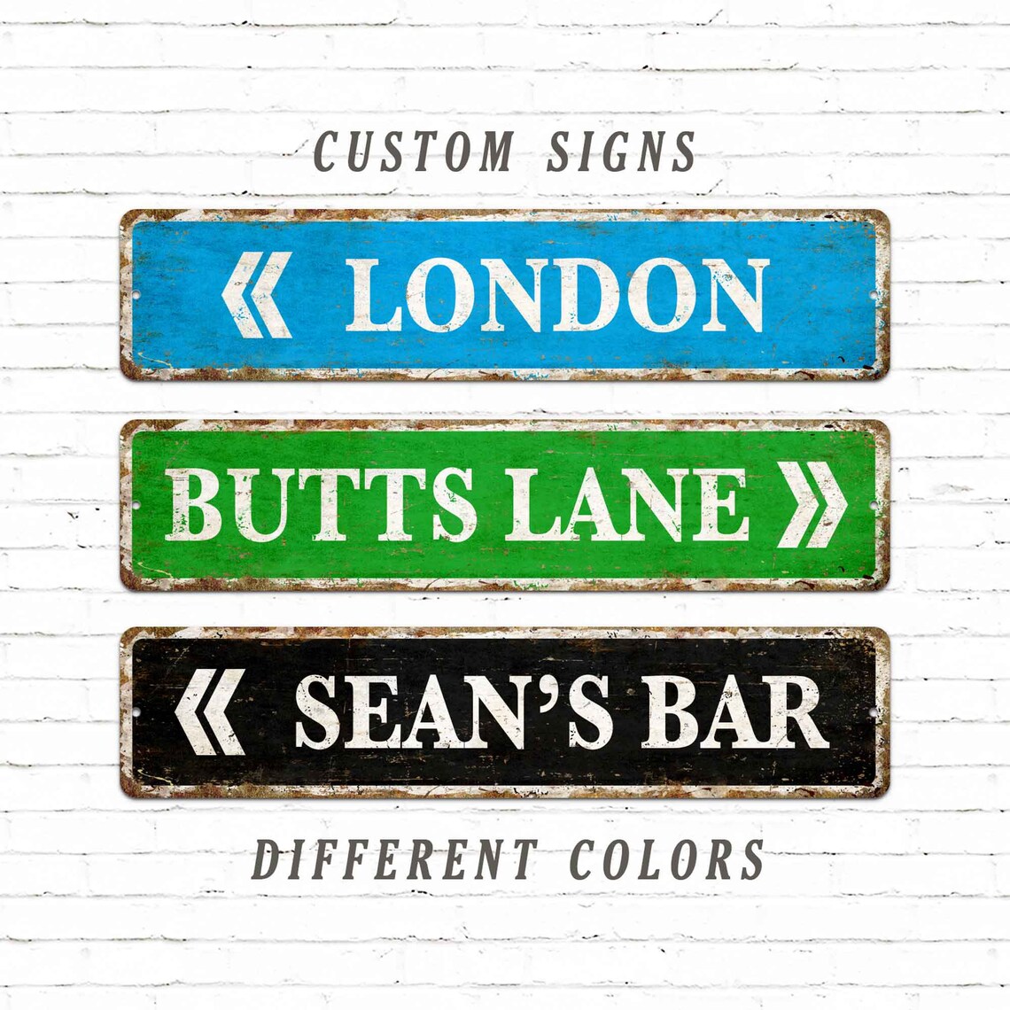 Rustic Street Name Sign – Wedding & Event Decoration