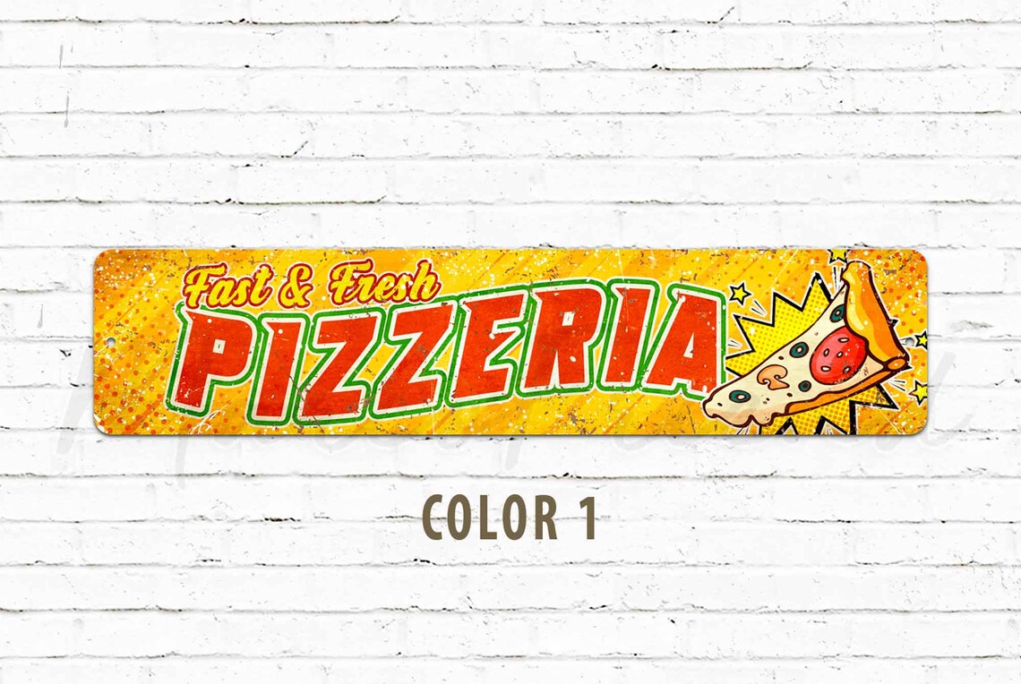 Custom Pizza Kitchen Aluminum Plaque