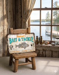 Custom Bait & Tackle Metal Sign – Rustic Fishing Shop Plaque