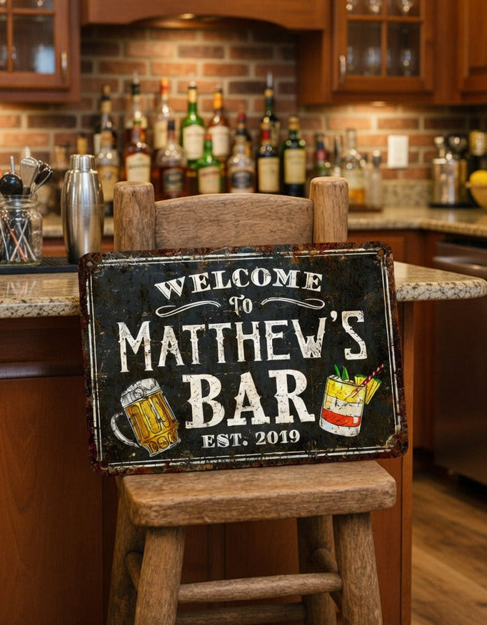 Personalized Bar Sign Custom Wall Decor