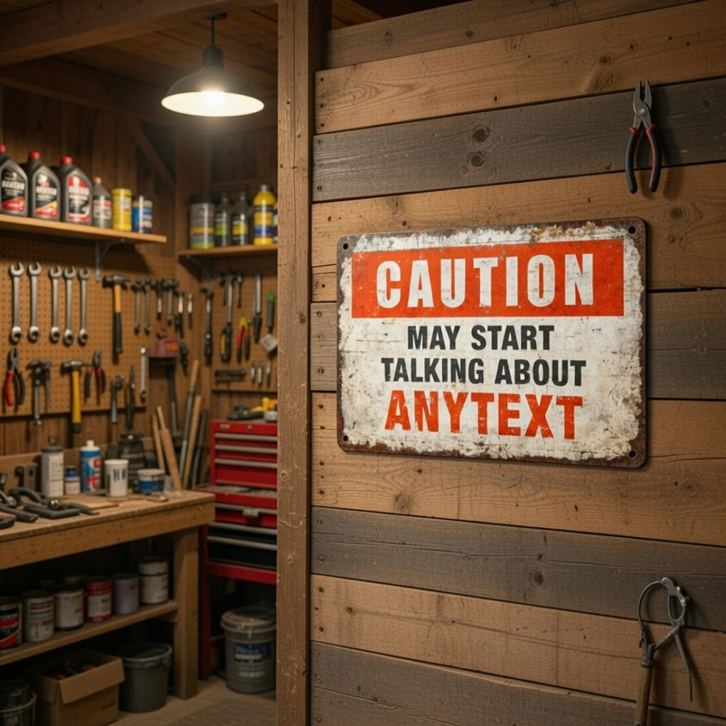 Personalized Custom Metal Warning Sign for Outdoor Décor