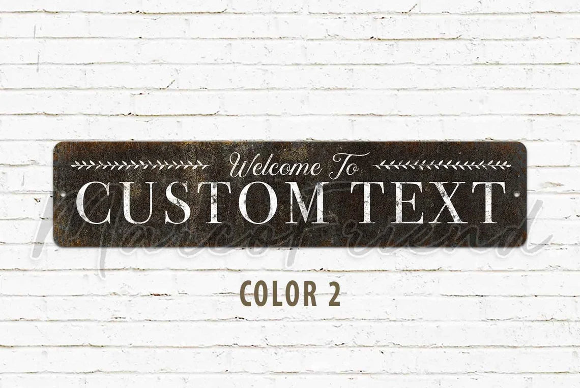 Custom Metal Door Sign – Personalized Wall Plaque for Home, Office, or Café