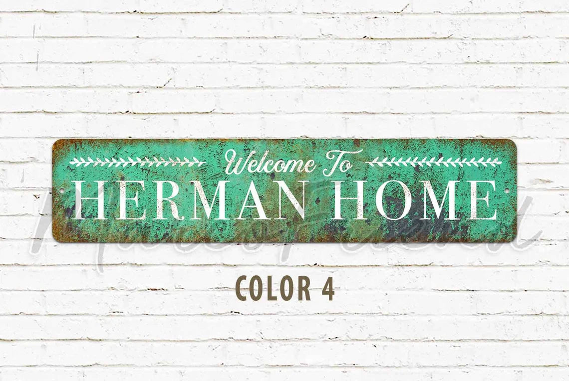 Custom Metal Door Sign – Personalized Wall Plaque for Home, Office, or Café