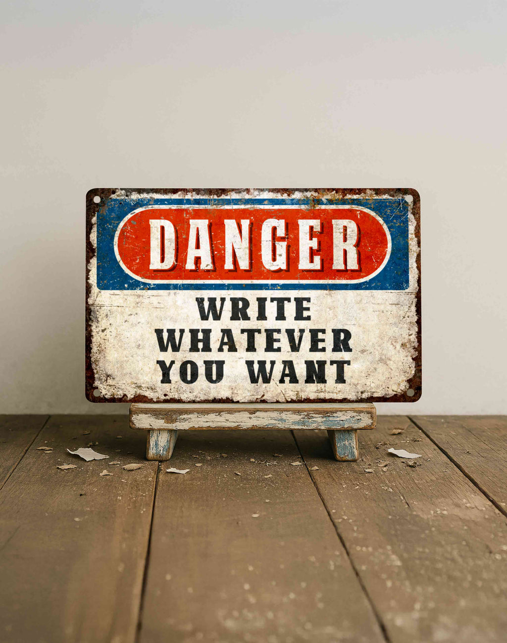 Custom Hazard Safety Aluminum Plaque Décor