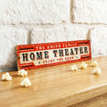 Personalized Metal Home Theater Sign – Custom Wall Plaque for Living Room, Bar, or Office
