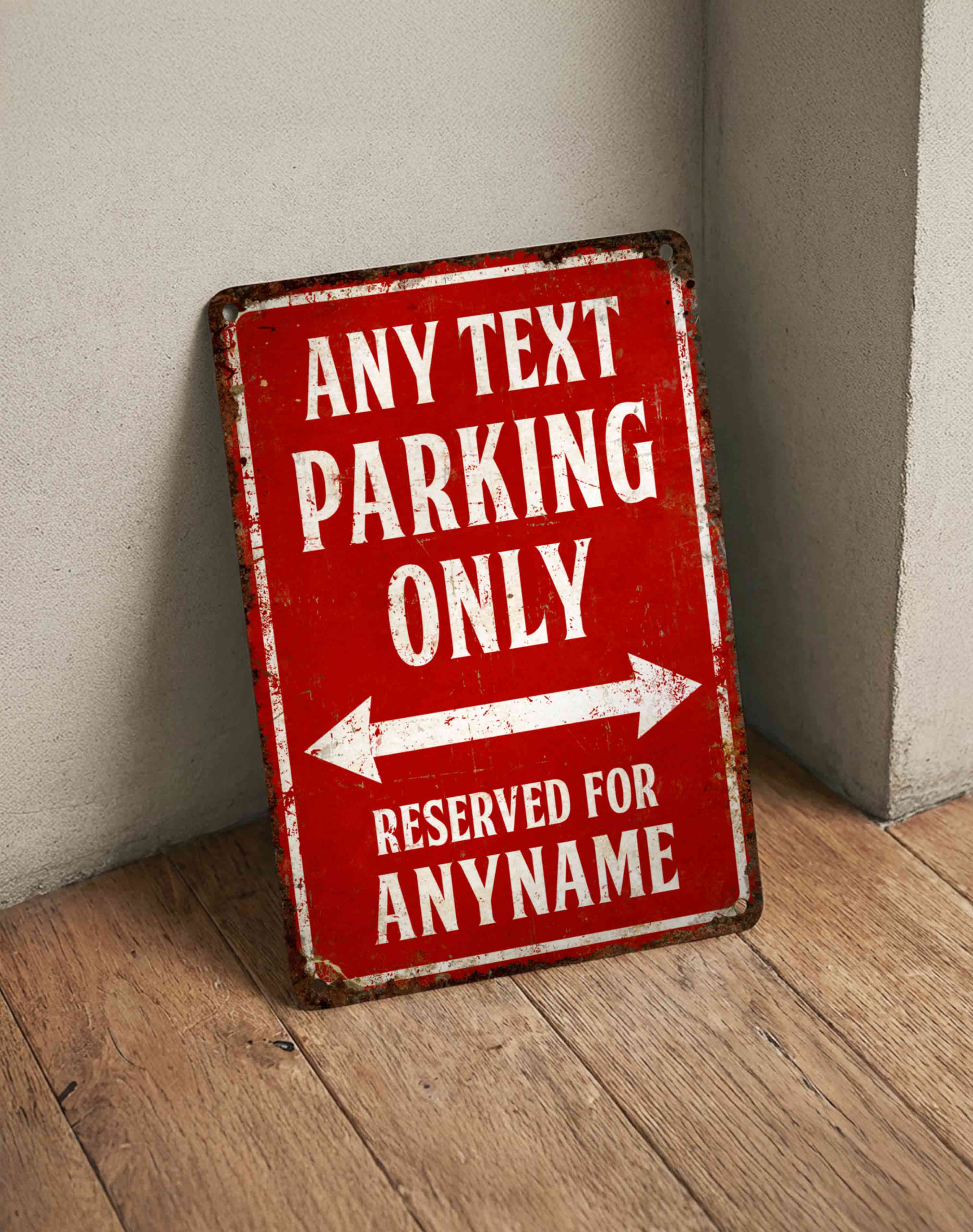 Personalized Parking Sign – Custom Car Park Metal Plaque