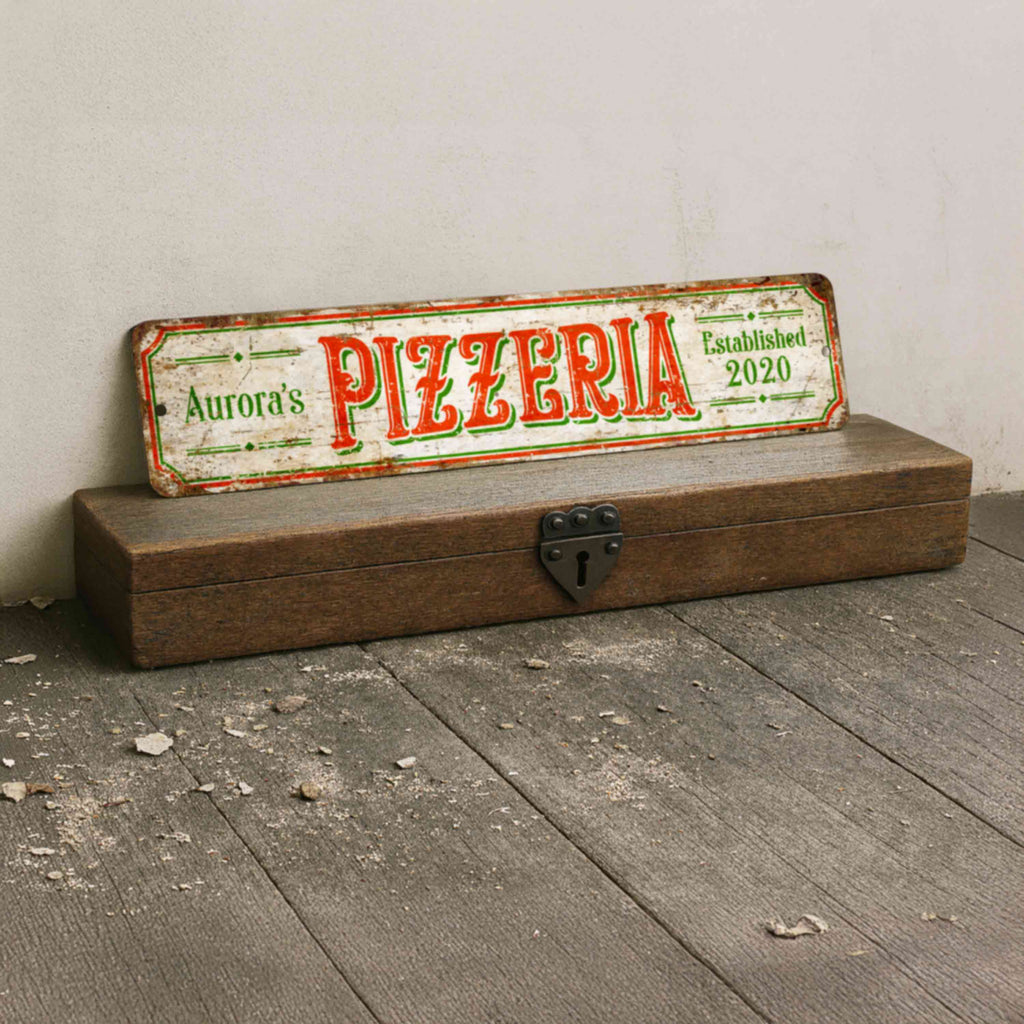 Custom Pizza Restaurant Aluminum Plaque Décor