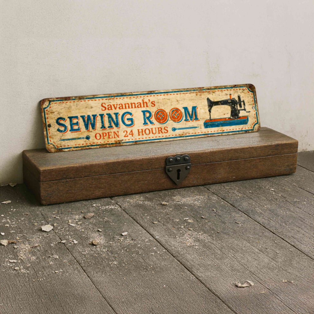 Custom Sewing Studio Sign – Quilting & Embroidery Decoration