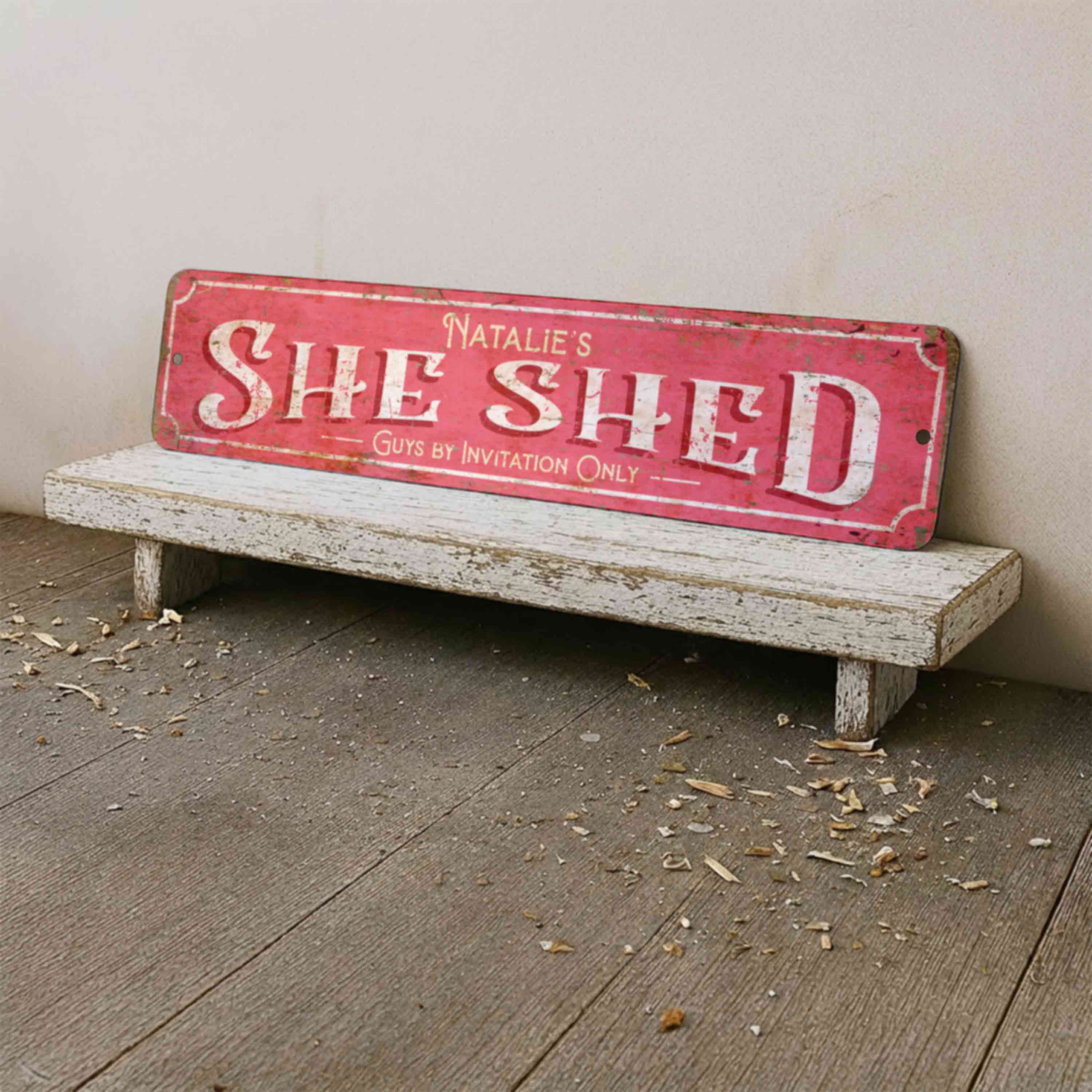 Rustic Garden Shed Aluminum Plaque for Mom
