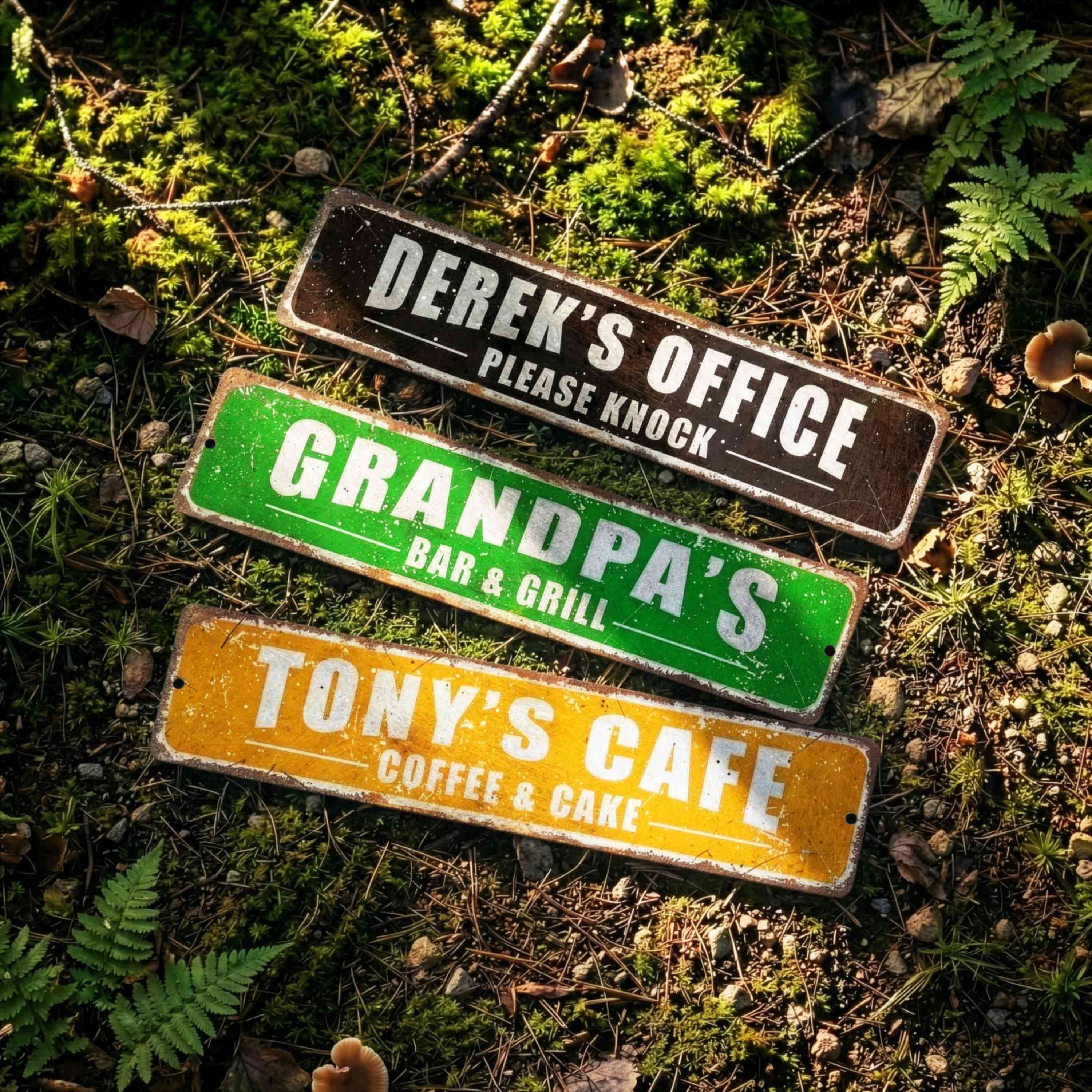 Personalized Vintage Metal Garage Sign Wall Décor