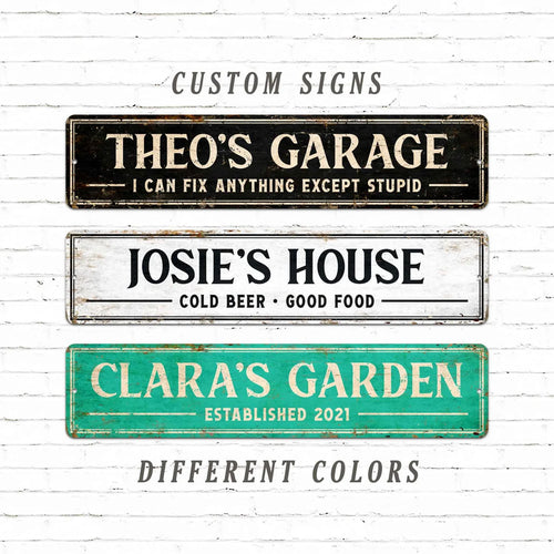 Custom Funny Metal Sign – Vintage Style Personalized Home Accent Wall Décor