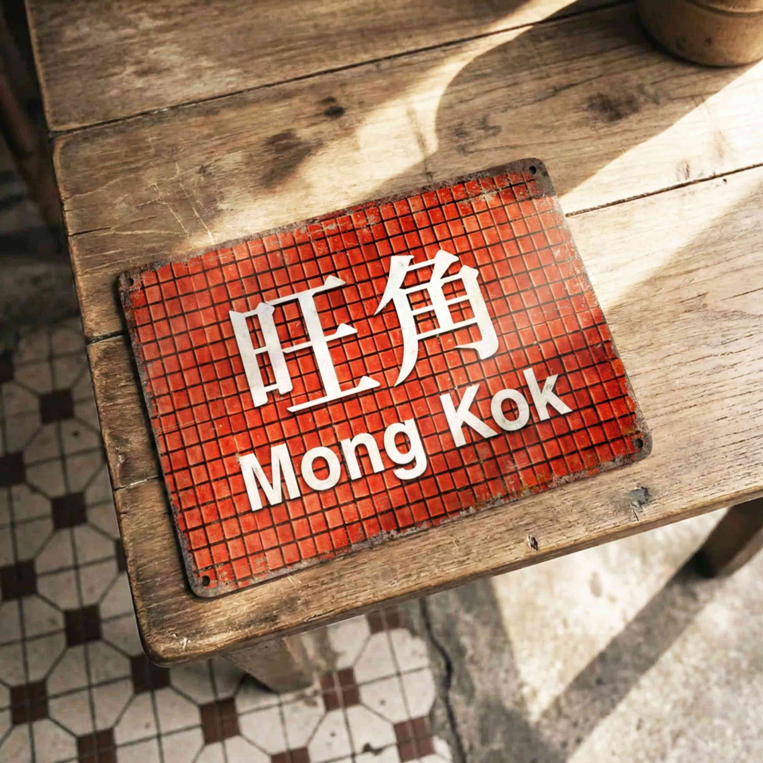 Custom Hong Kong Railway Station Sign – Personalized Metal Plaque for Home, Garden, Cave Décor