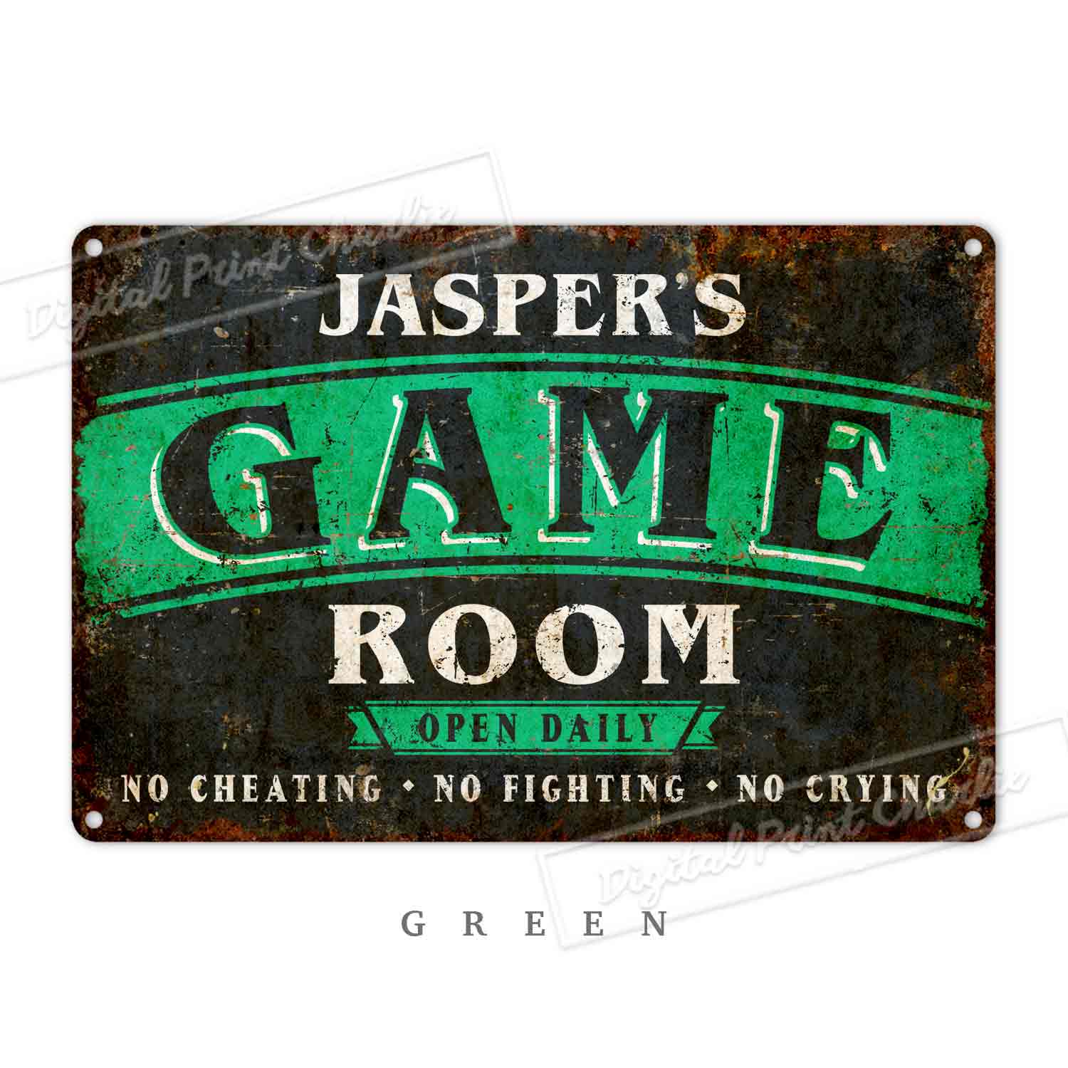 Personalized Game Room Metal Sign – Custom Bar, Pub & Home Wall Décor