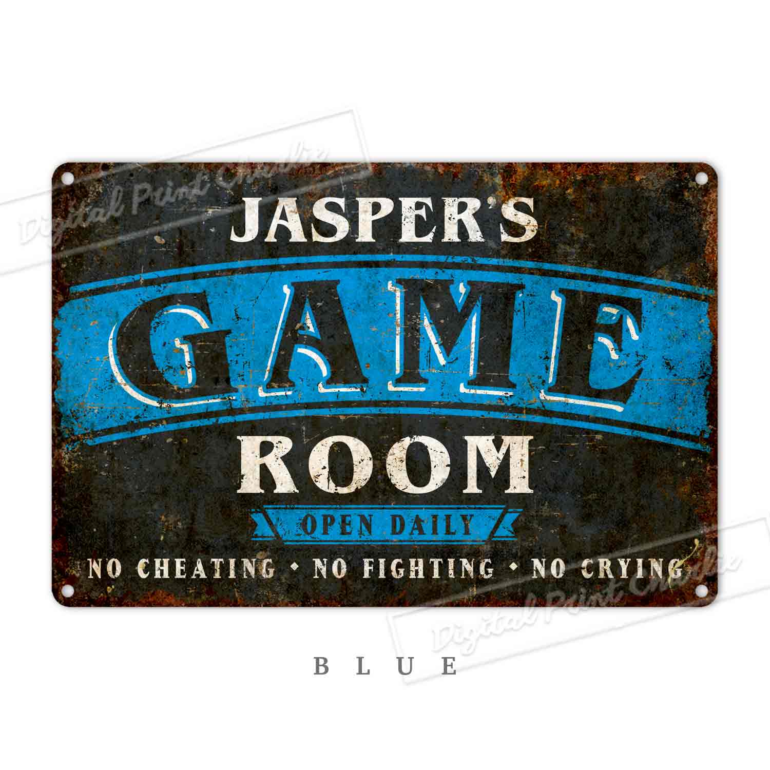 Personalized Game Room Metal Sign – Custom Bar, Pub & Home Wall Décor