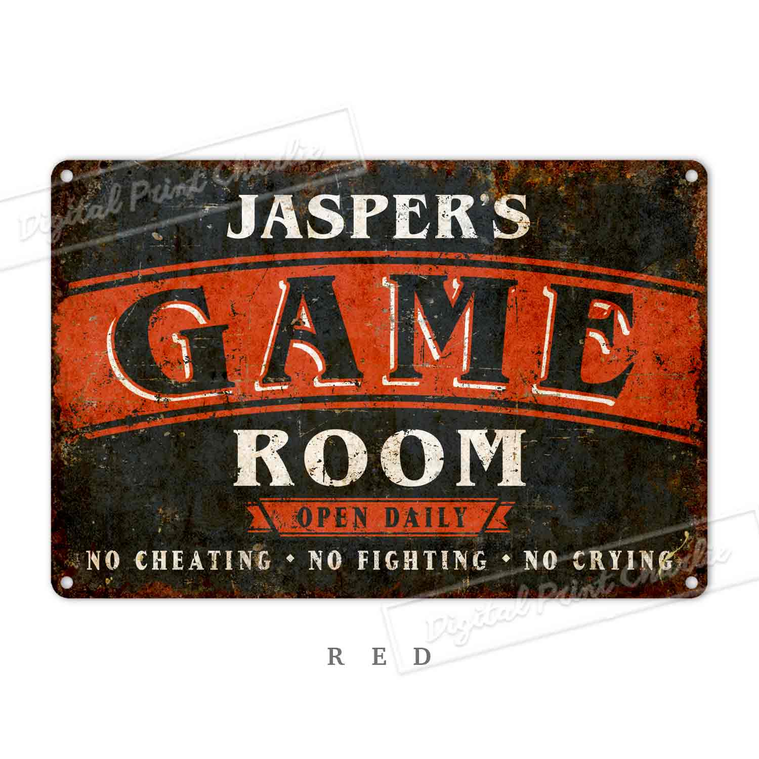 Personalized Game Room Metal Sign – Custom Bar, Pub & Home Wall Décor