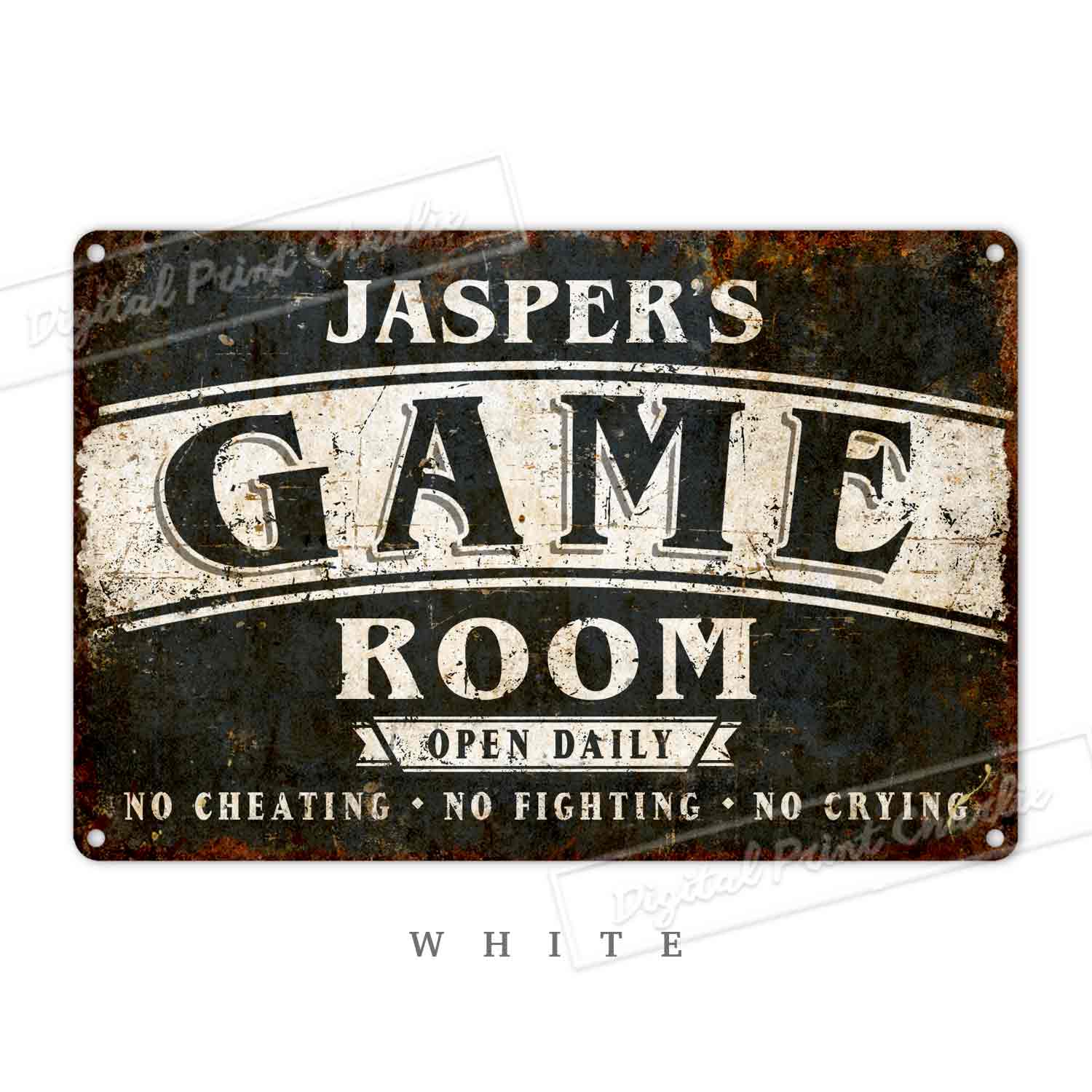Personalized Game Room Metal Sign – Custom Bar, Pub & Home Wall Décor