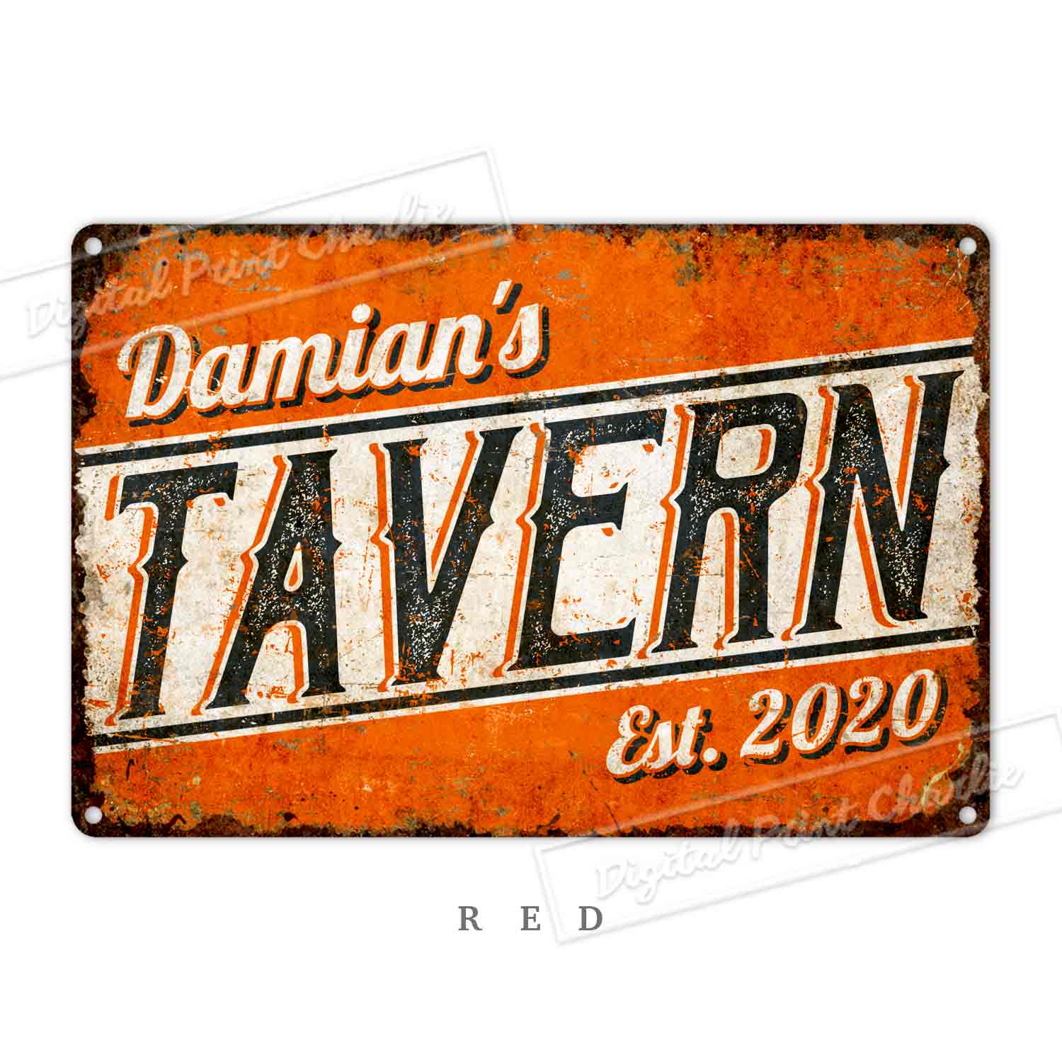 Personalized Metal Tavern Sign – Custom Rustic Bar Wall Décor