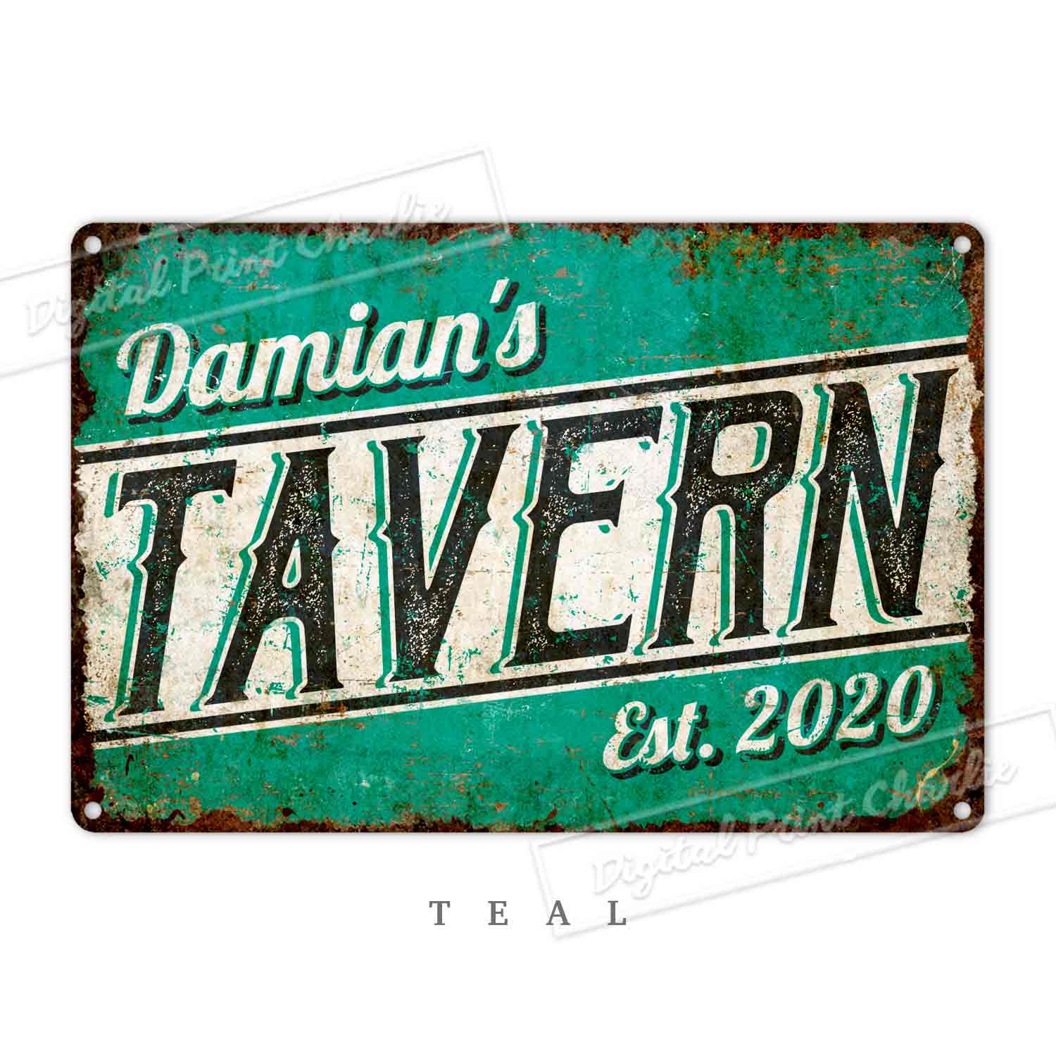 Personalized Metal Tavern Sign – Custom Rustic Bar Wall Décor