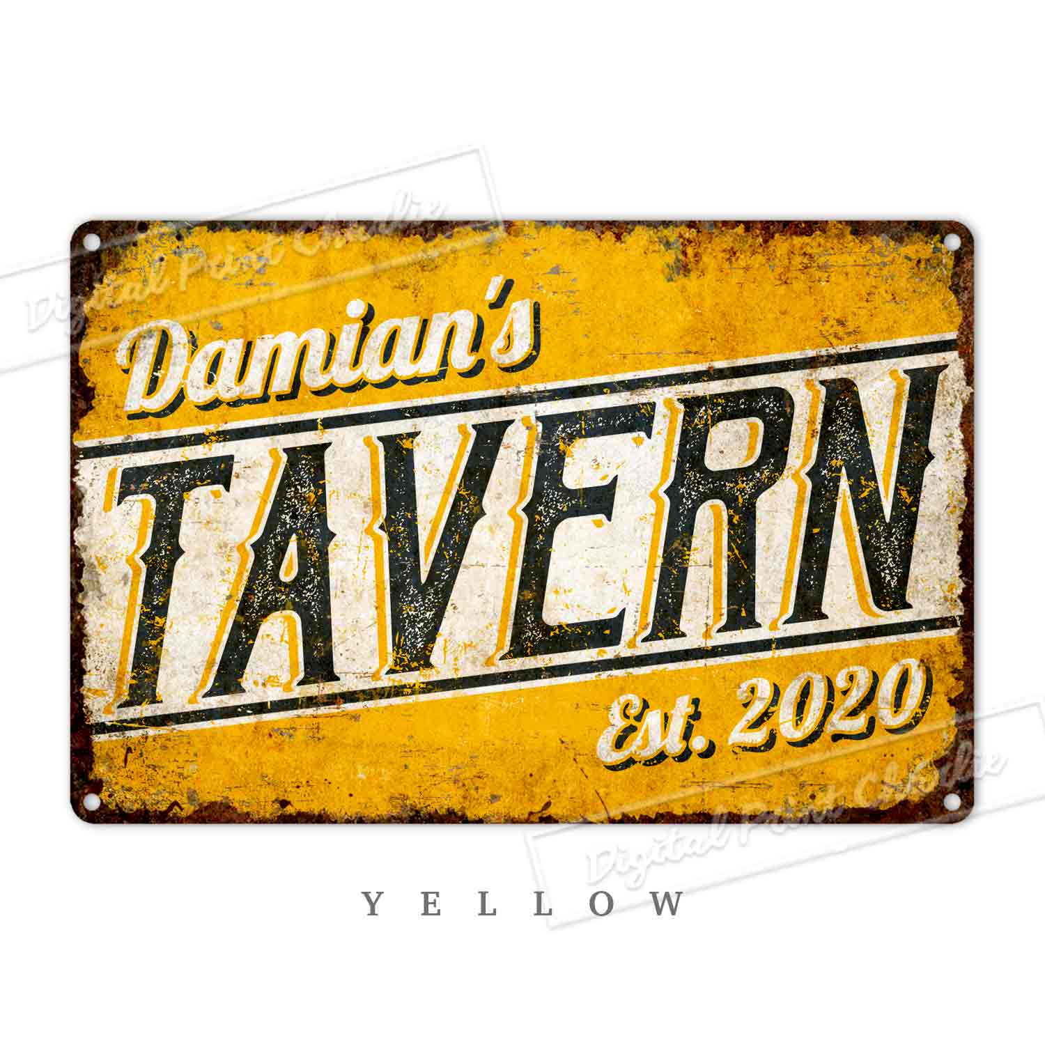 Personalized Metal Tavern Sign – Custom Rustic Bar Wall Décor