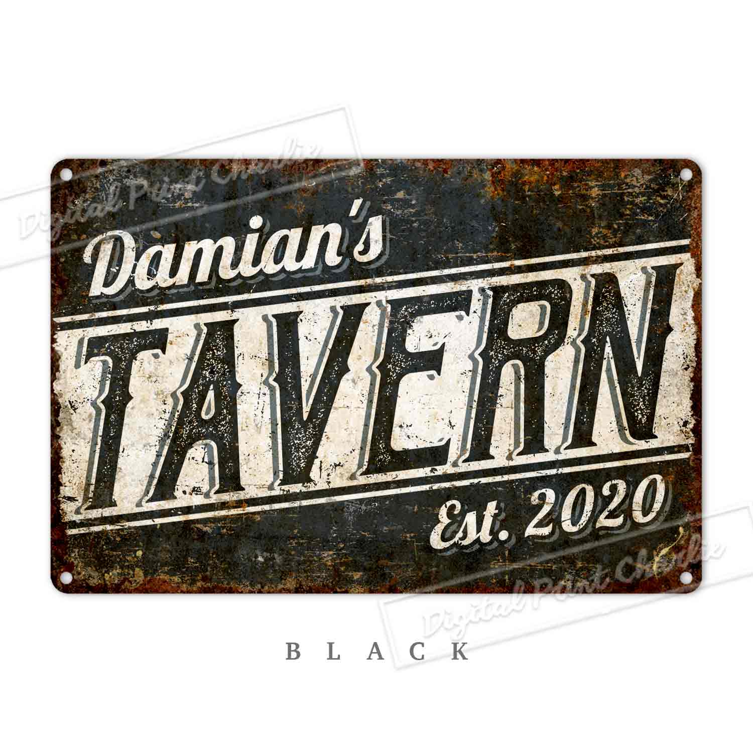 Personalized Metal Tavern Sign – Custom Rustic Bar Wall Décor