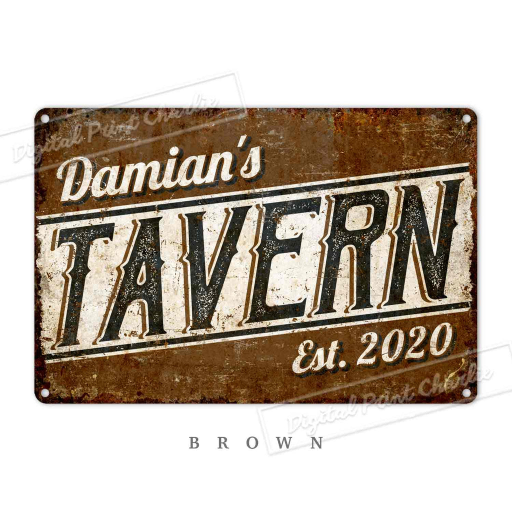 Personalized Metal Tavern Sign – Custom Rustic Bar Wall Décor