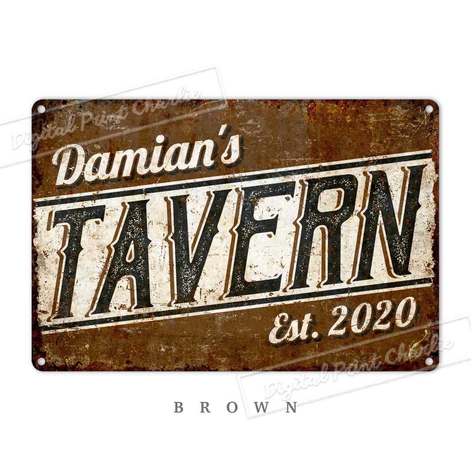 Personalized Metal Tavern Sign – Custom Rustic Bar Wall Décor