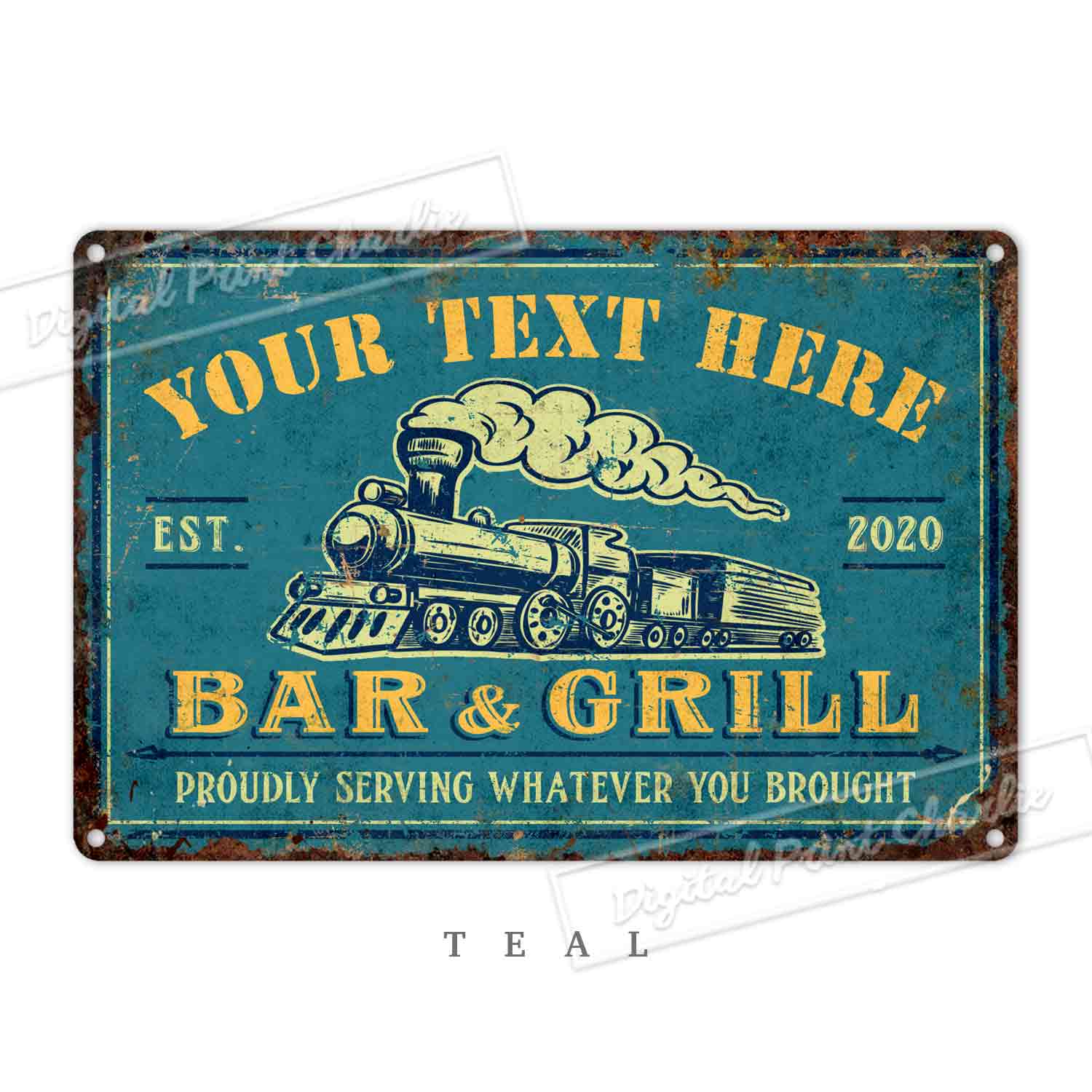Weatherproof Backyard Grill Sign – Personalized Gift