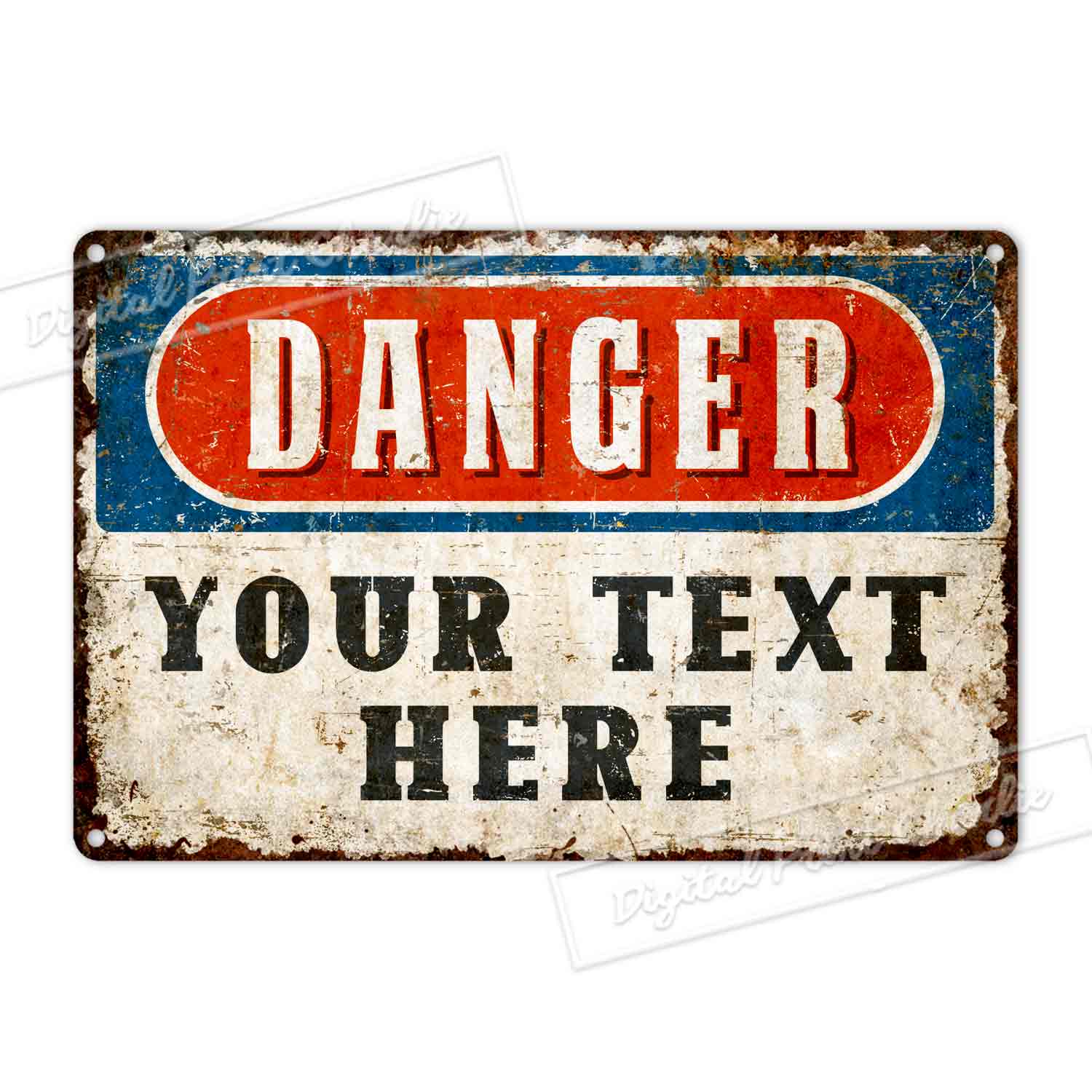 Vintage Workshop Garage Personalized Warning Wall Art