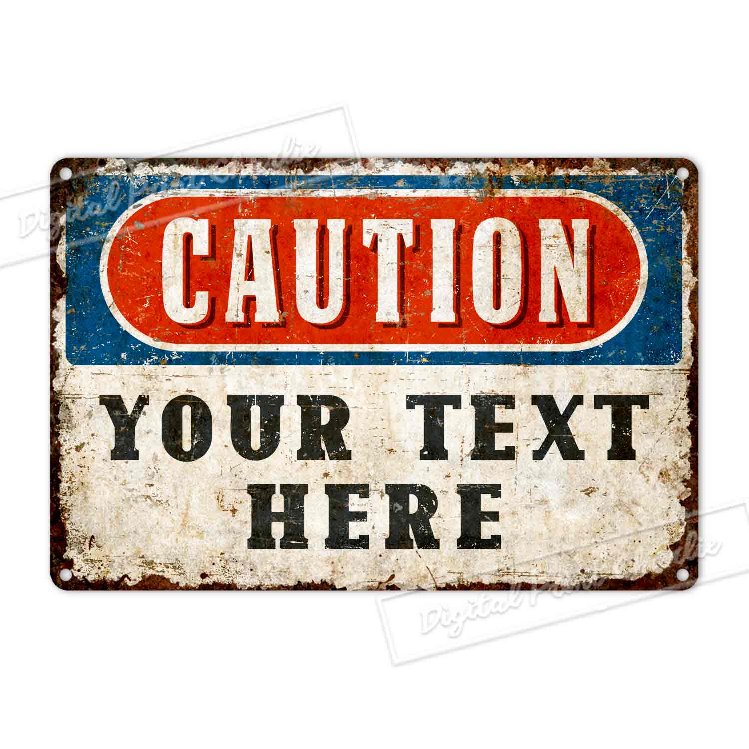 Custom Danger Warning Metal Sign – Personalized Safety Hazard Wall Décor