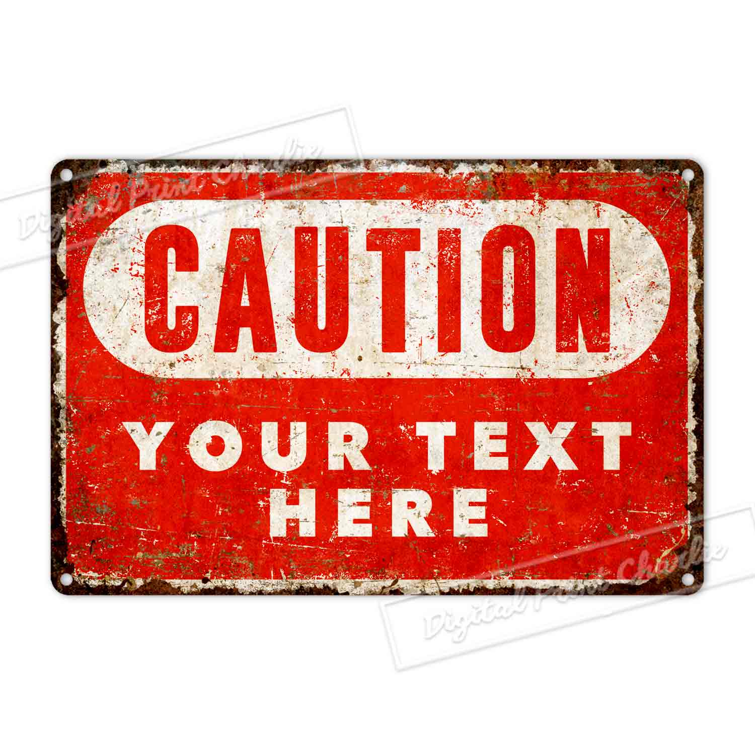 Personalized Warning Metal Sign – Custom Porch Wall Decor Outdoor Plaque