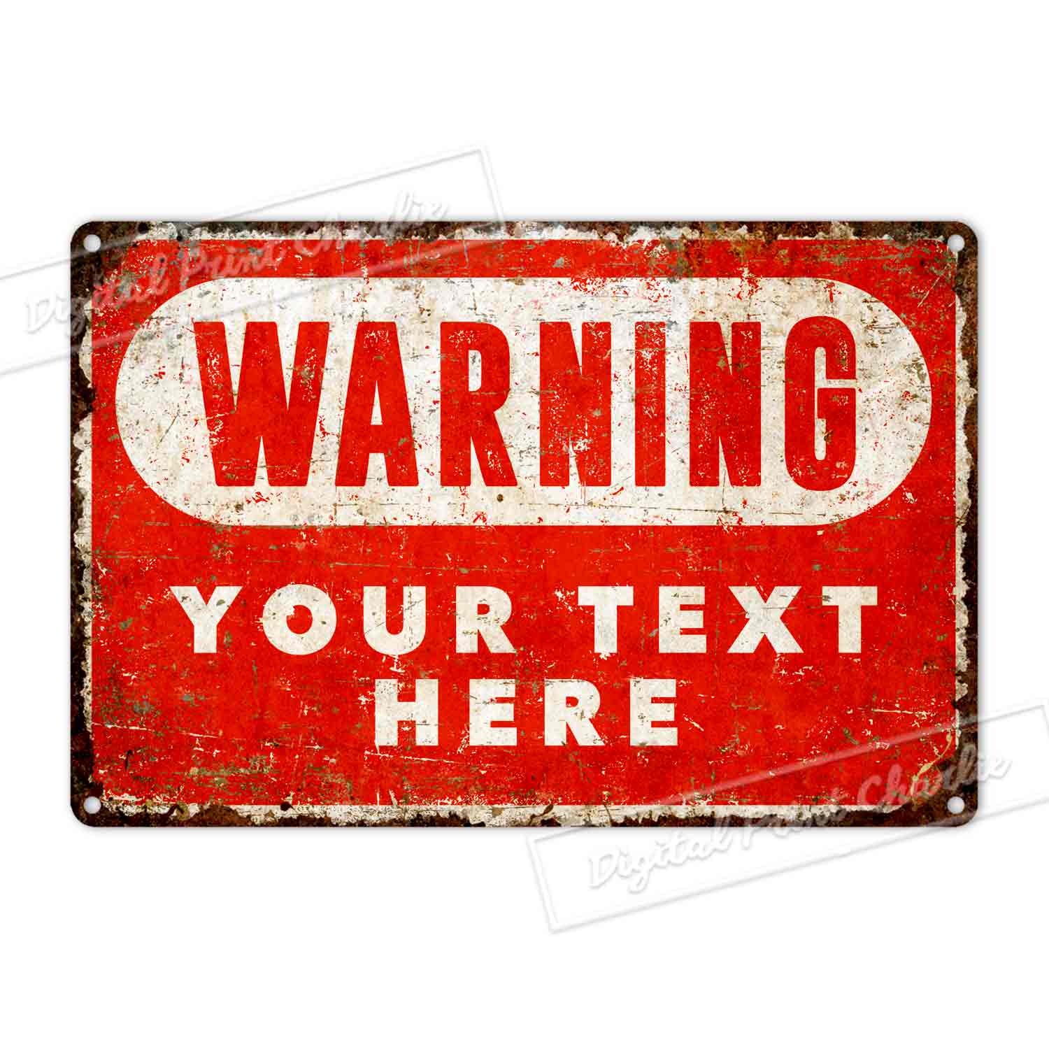 Personalized Warning Metal Sign – Custom Porch Wall Decor Outdoor Plaque