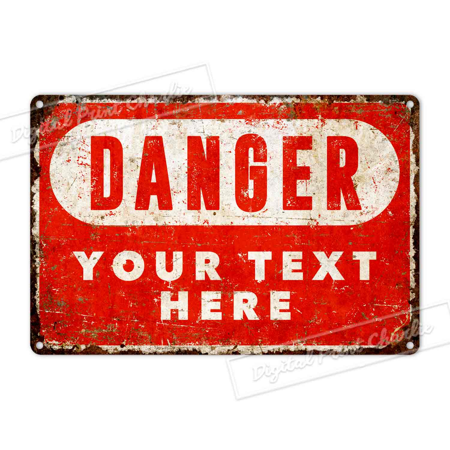 Personalized Warning Metal Sign – Custom Porch Wall Decor Outdoor Plaque