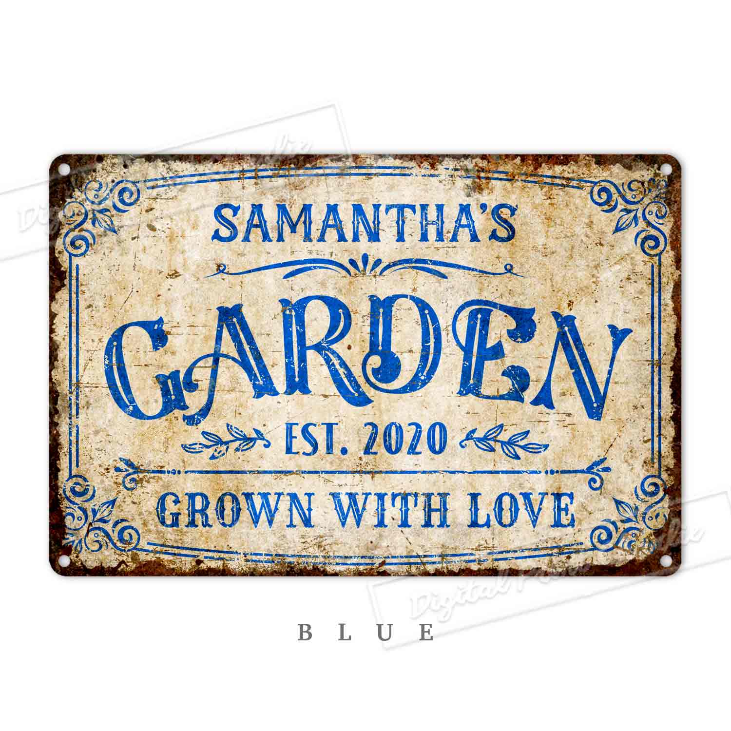 Custom Garden Metal Sign – Personalized Outdoor Yard & Patio Décor