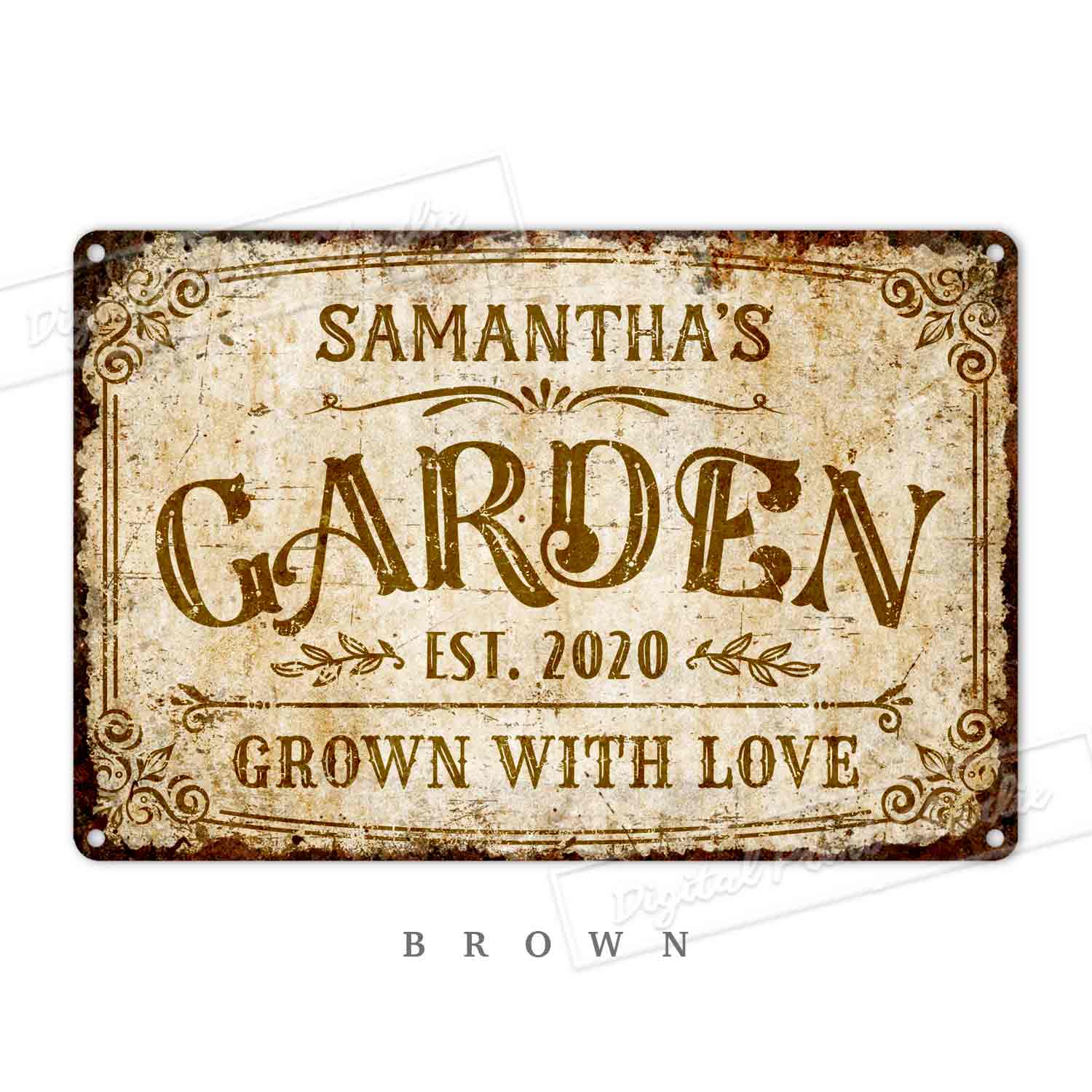 Unique Gift for Garden Lovers – Personalized Metal Sign