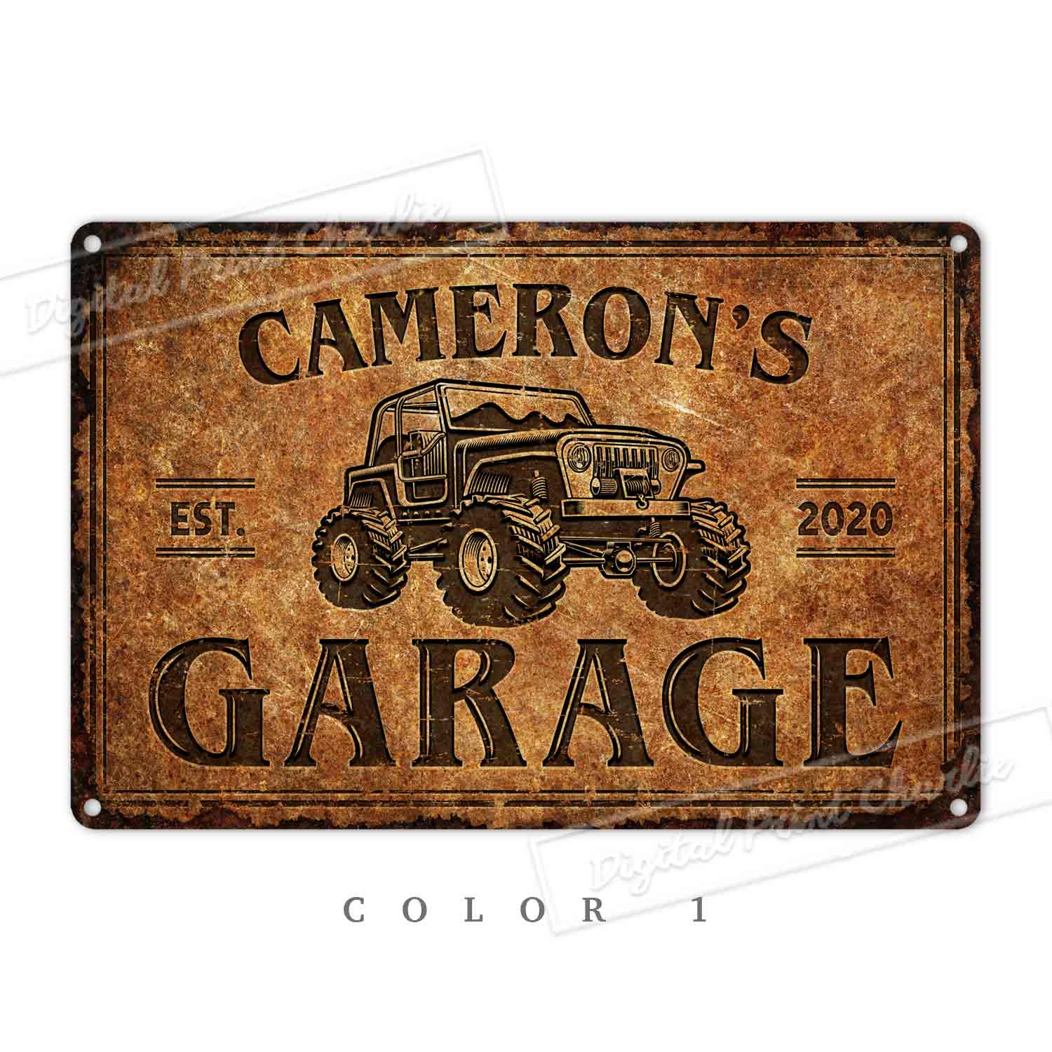 Vintage Garage Sign – Rustic Aluminum Plaque