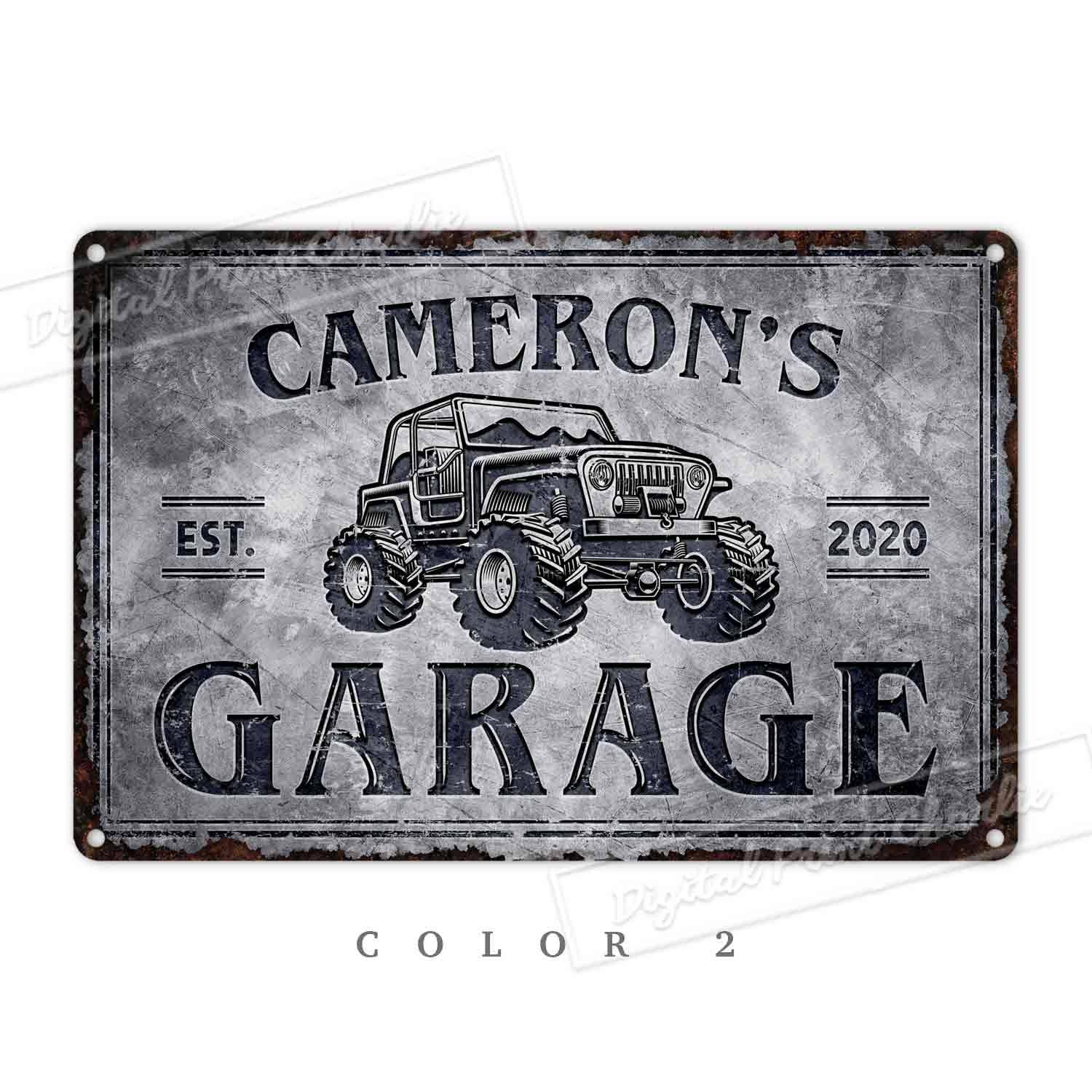 Custom Garage Metal Sign – Personalized Vintage Car Metal Plaque for Home, Bar, or Workshop