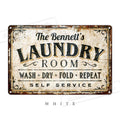 Personalized Laundry Wall Plaque – Durable Aluminum Sign