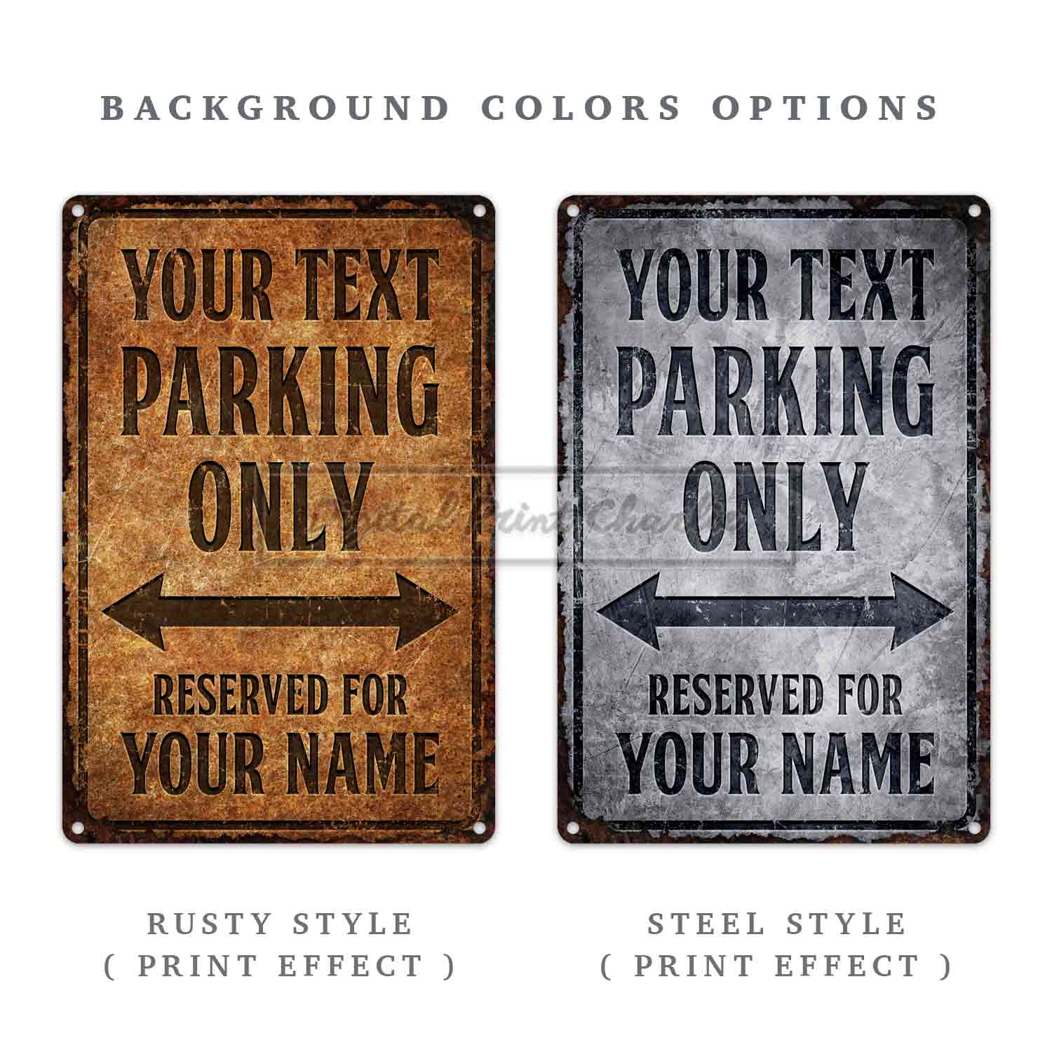 Personalized Rustic Parking Only Metal Sign – Custom Outdoor Driveway Plaque Wall Decor